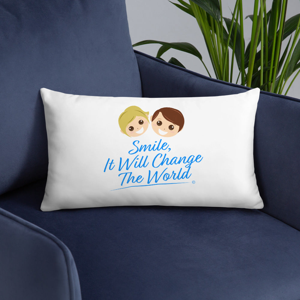 Smile, It will Change the World Basic Pillows