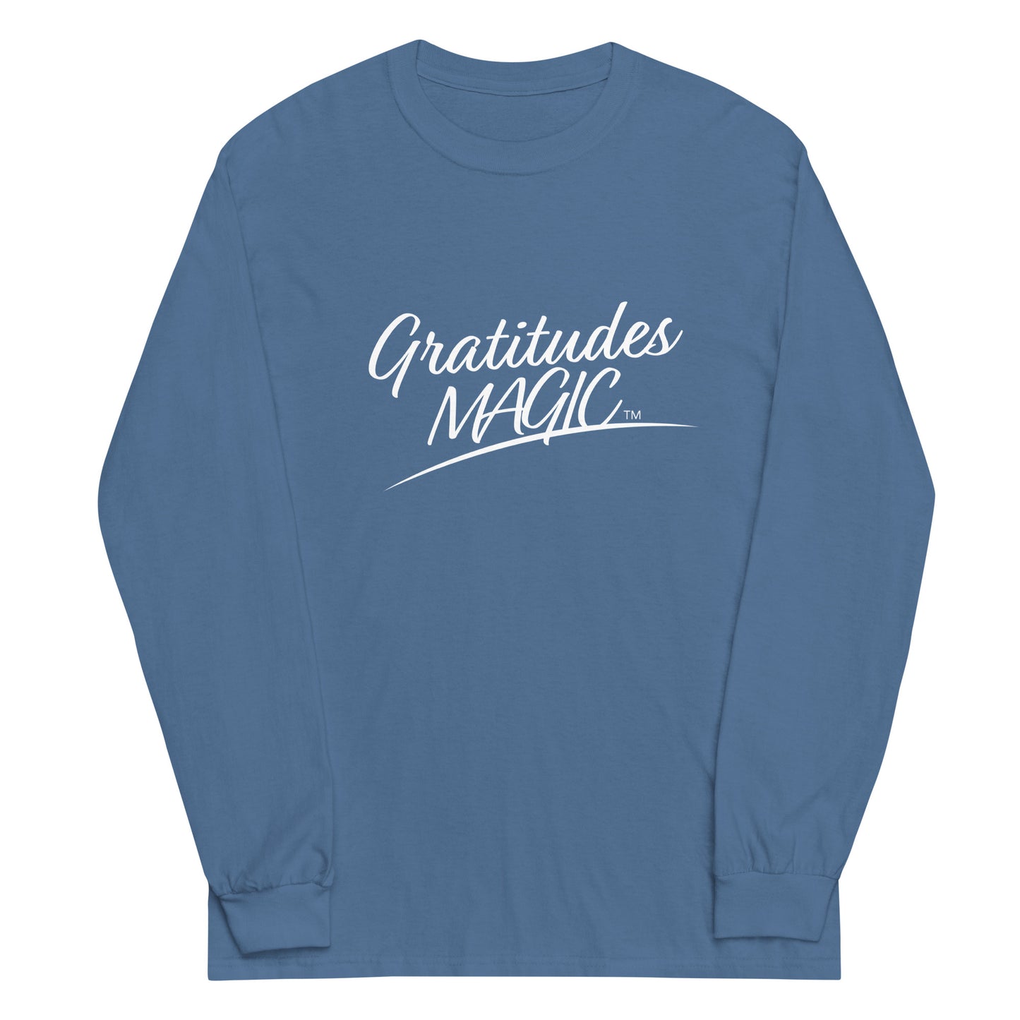 Comfortable long sleeve shirts -indigo blue