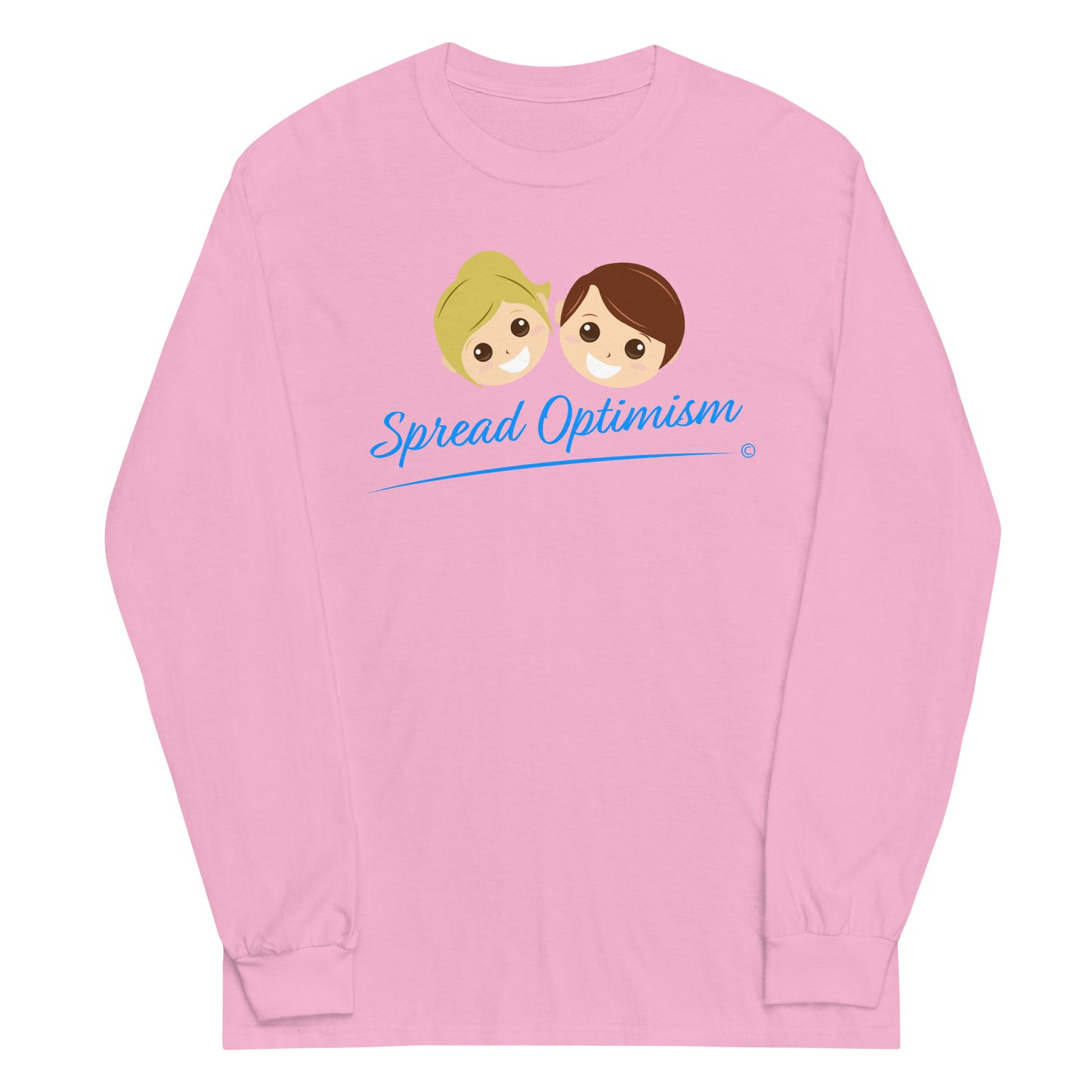 Printed long-sleeve tees for casual occasions-Light Pink