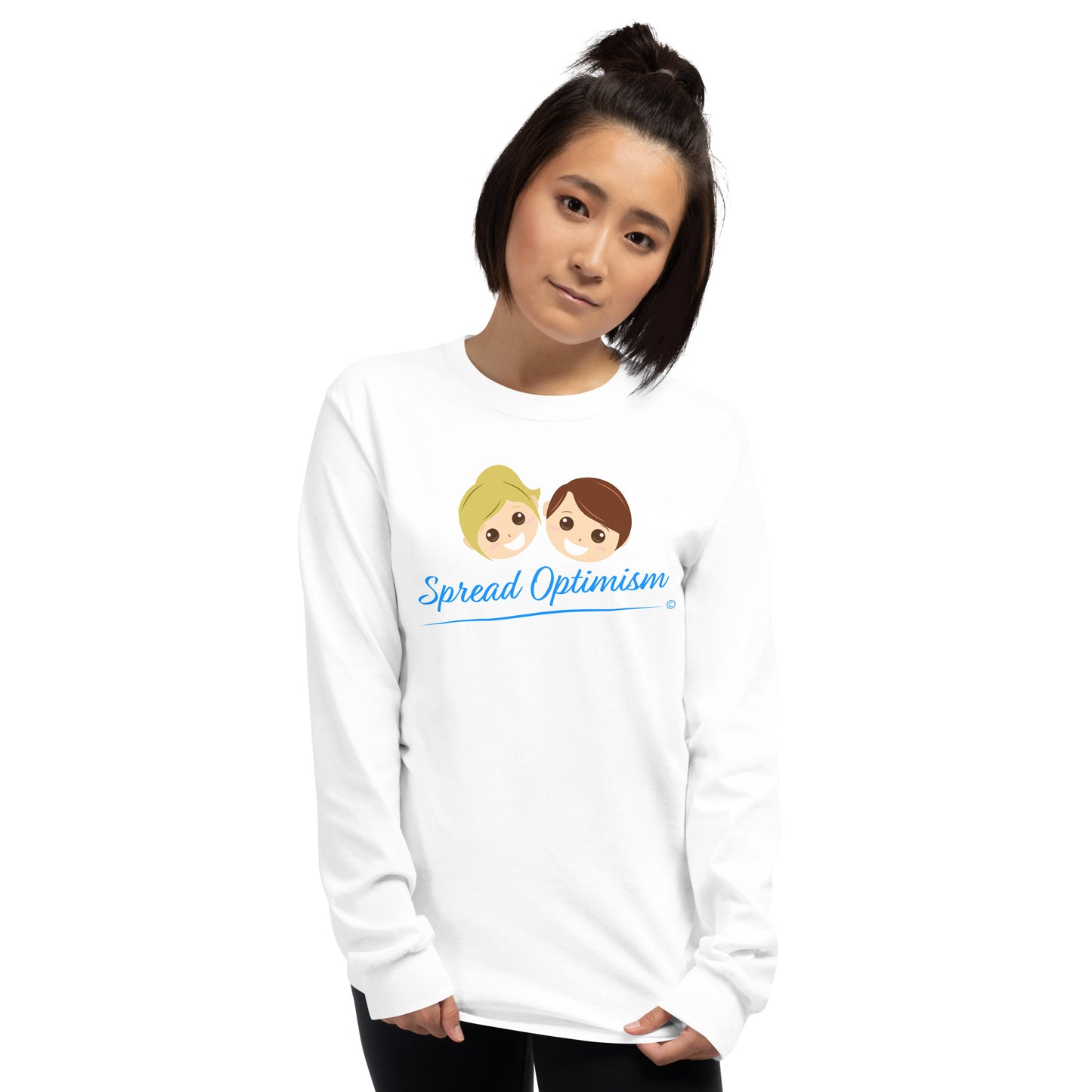 Printed long-sleeve tees for casual occasions-front view