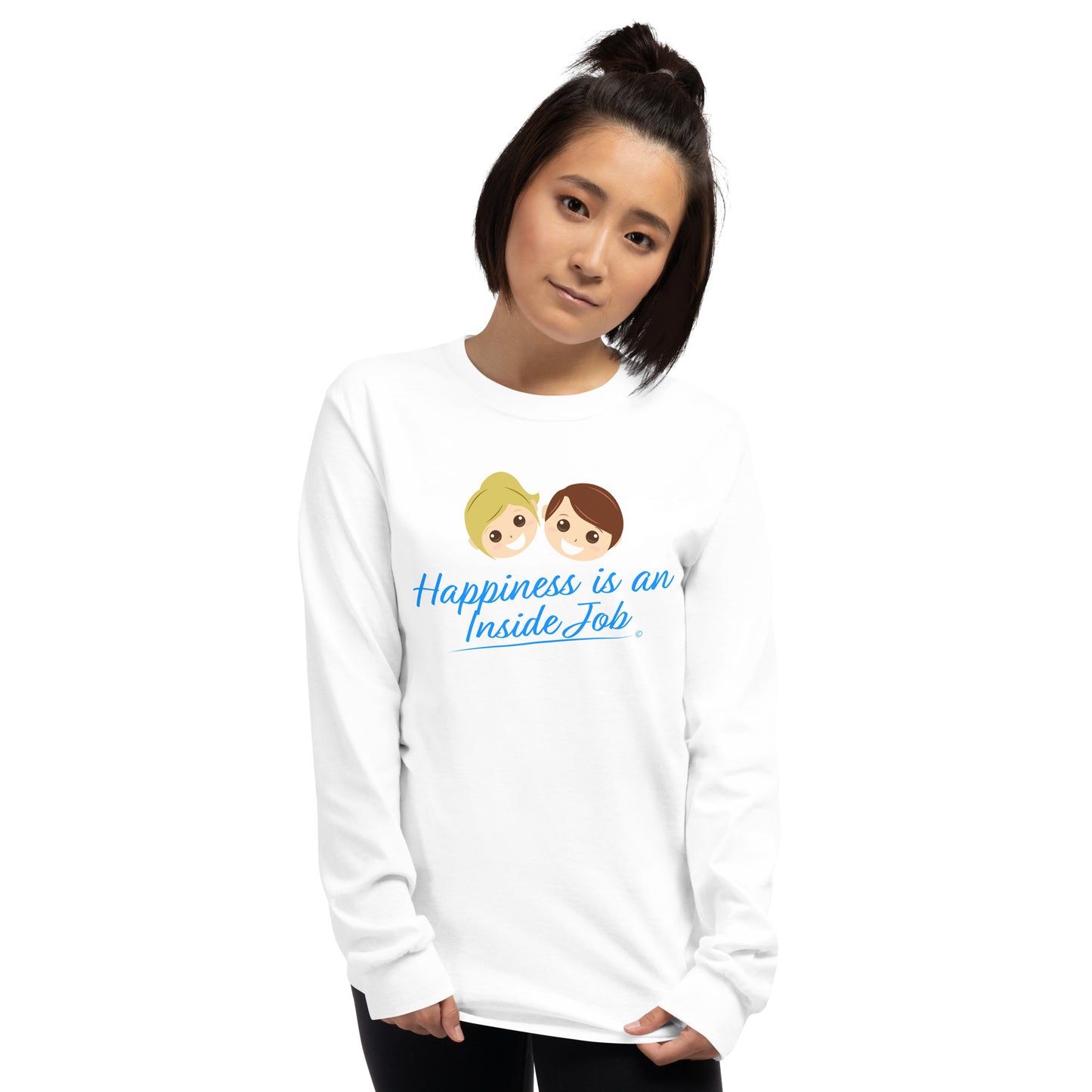 Trendy unisex long sleeve shirts -front view