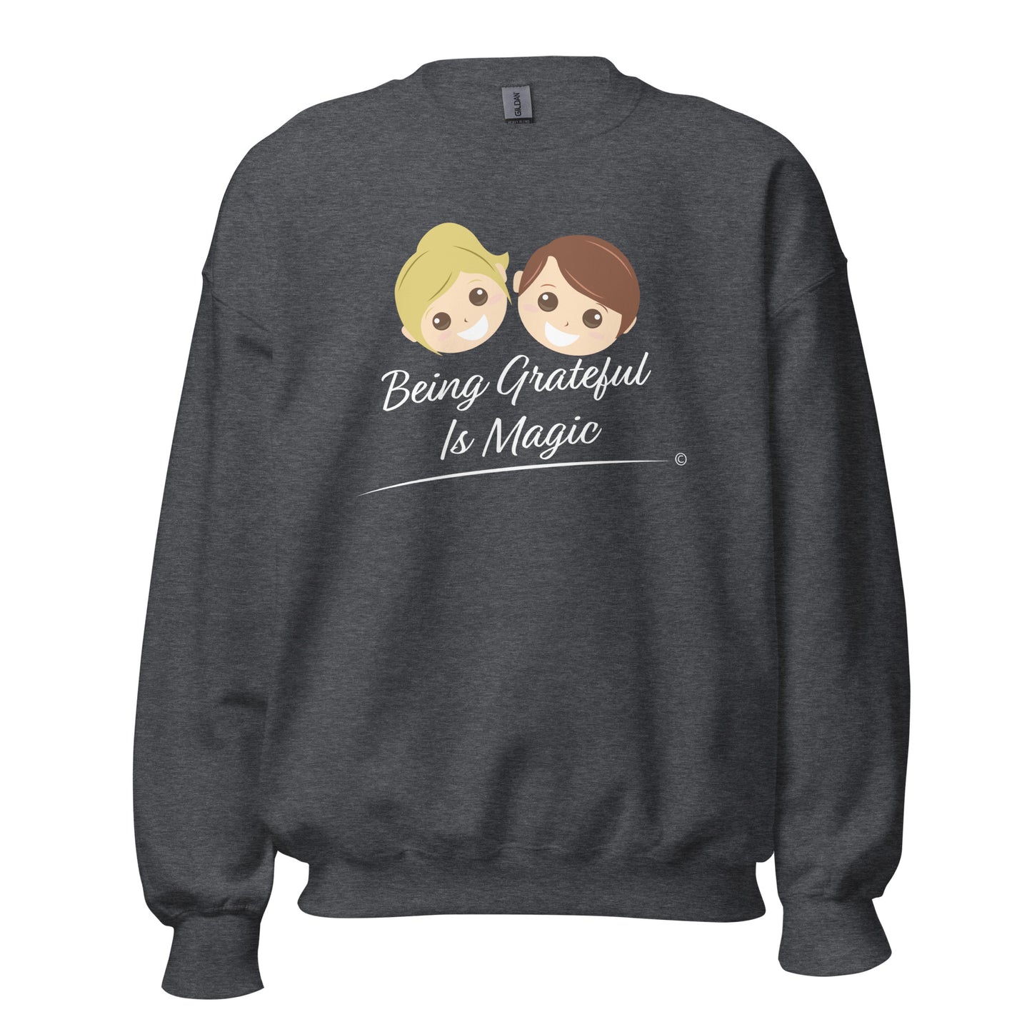 Lightweight cotton sweatshirts-Dark Heather Sweatshirt