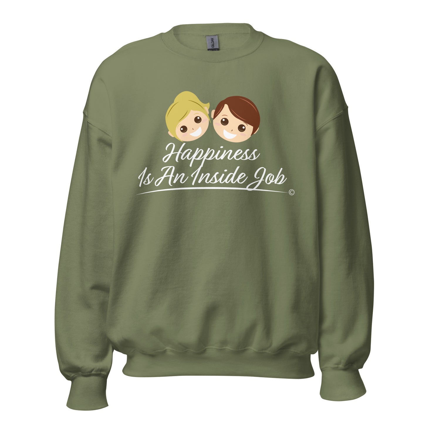 Unisex sweatshirts with unique prints -Military Green