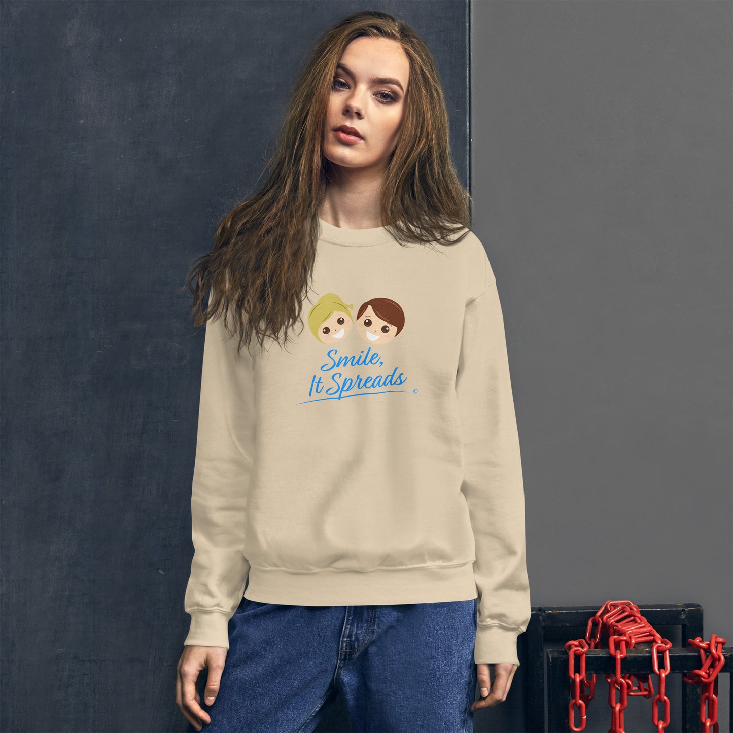 Smile, It Spreads Unisex Sweatshirts