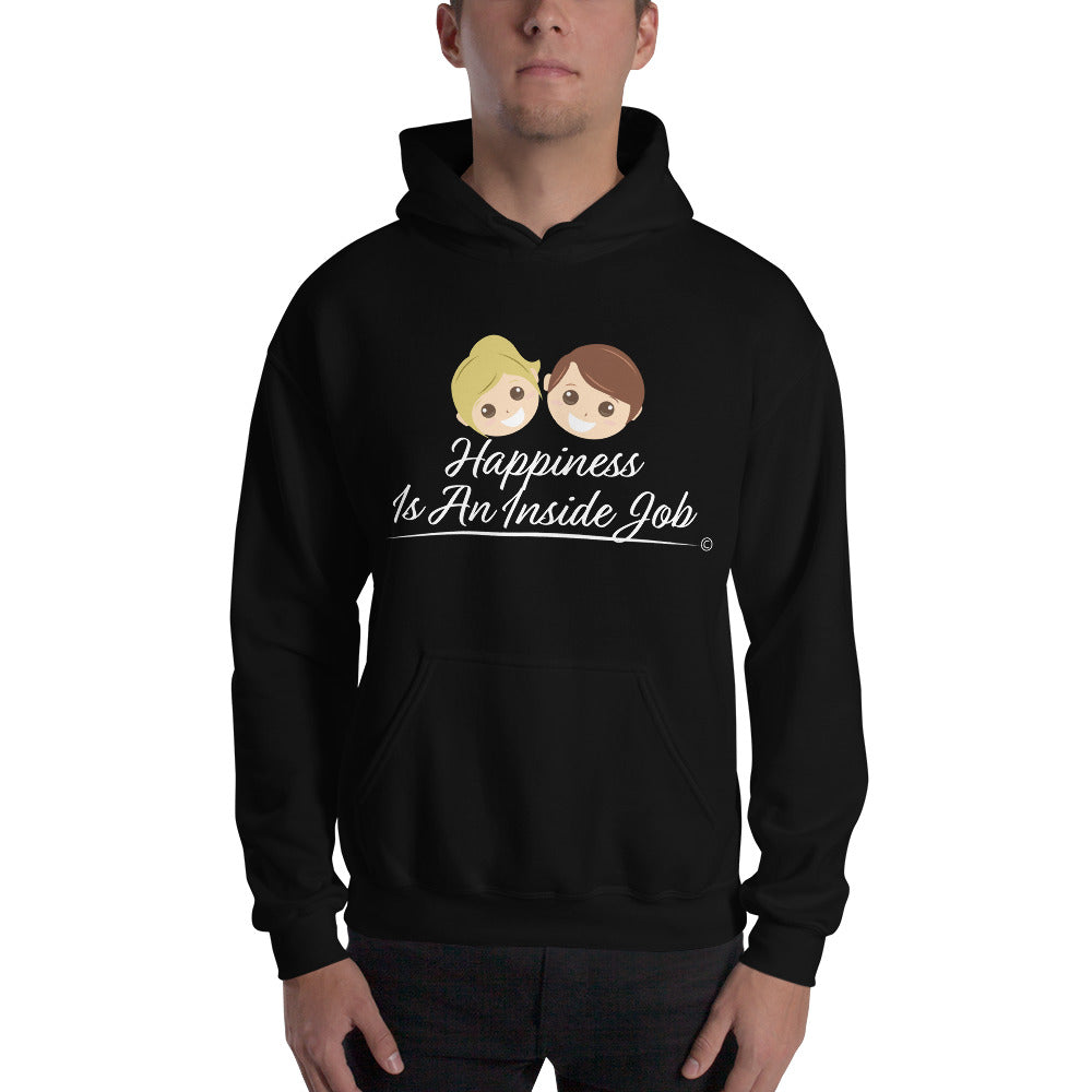 Unisex hoodie front view-black