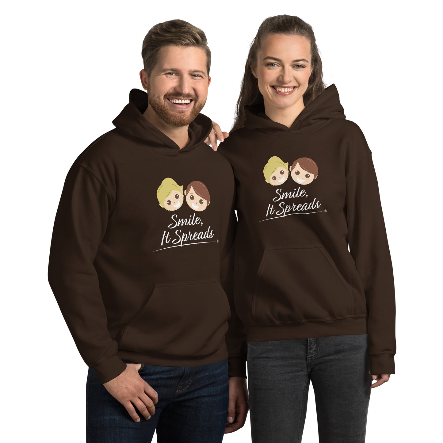 Smile, It Spreads Unisex Hoodies