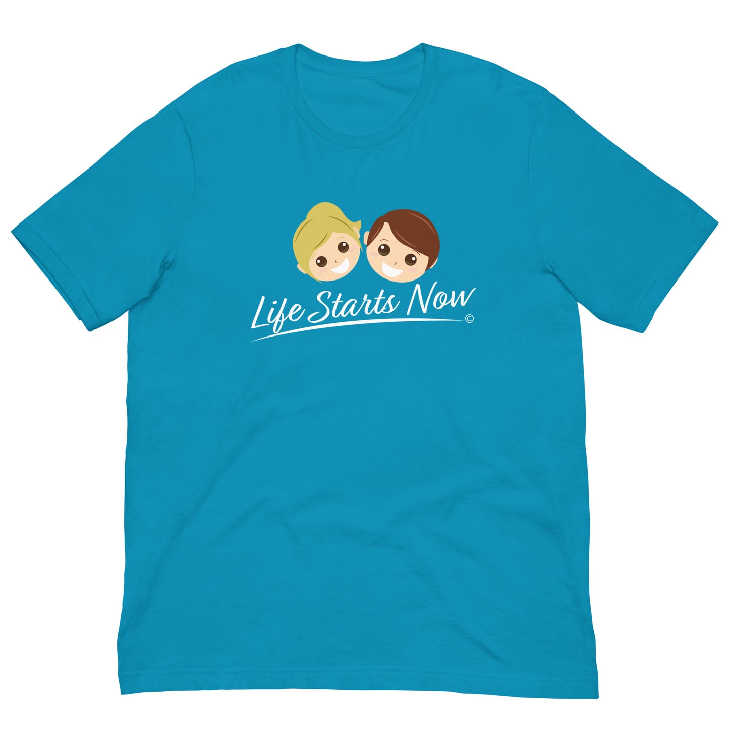 Classic Loose T-shirts for men and women -Aqua Blue