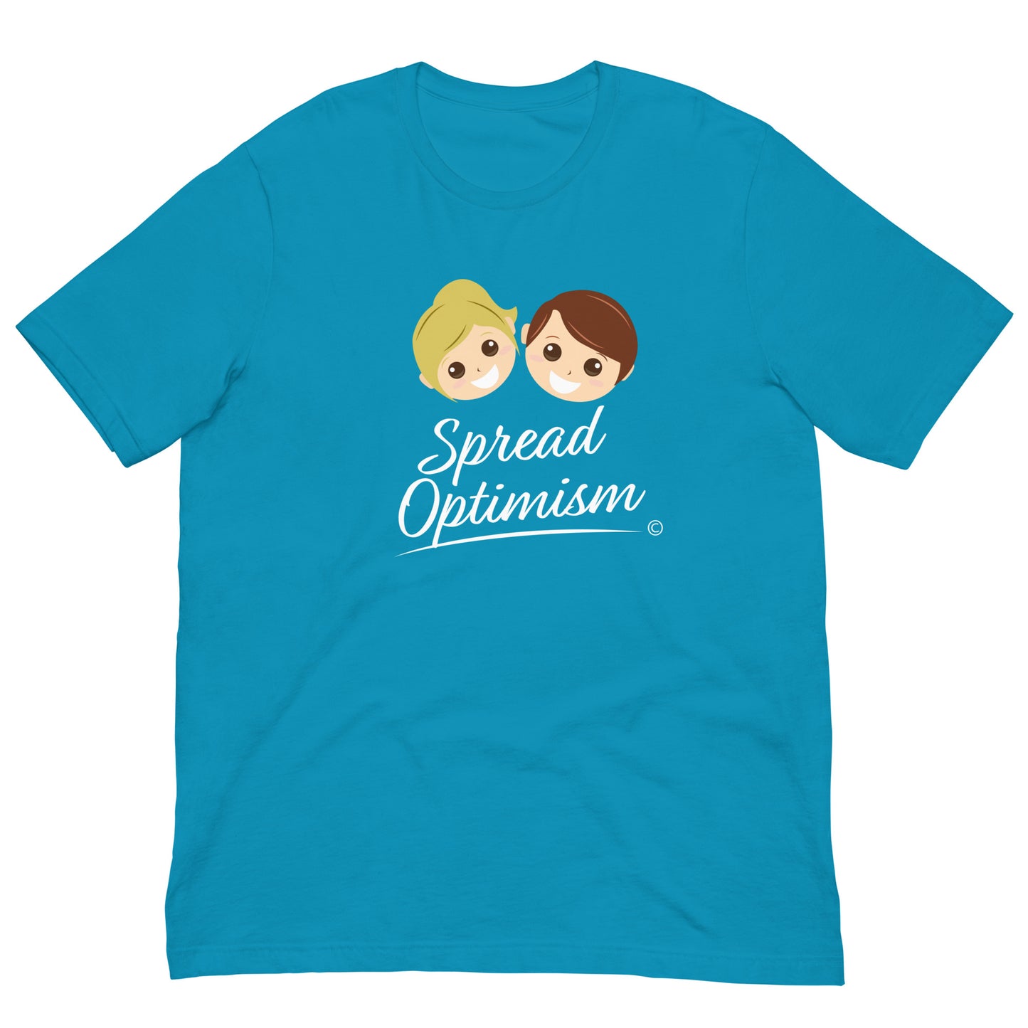 Comfortable cotton blend tees -Aqua Blue