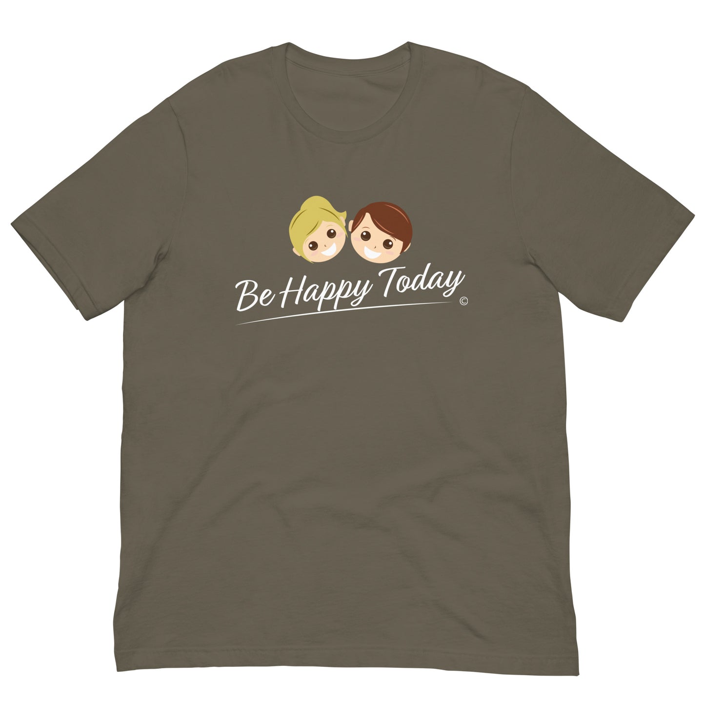 Trendy unisex short-sleeve for mean and women- Army Green