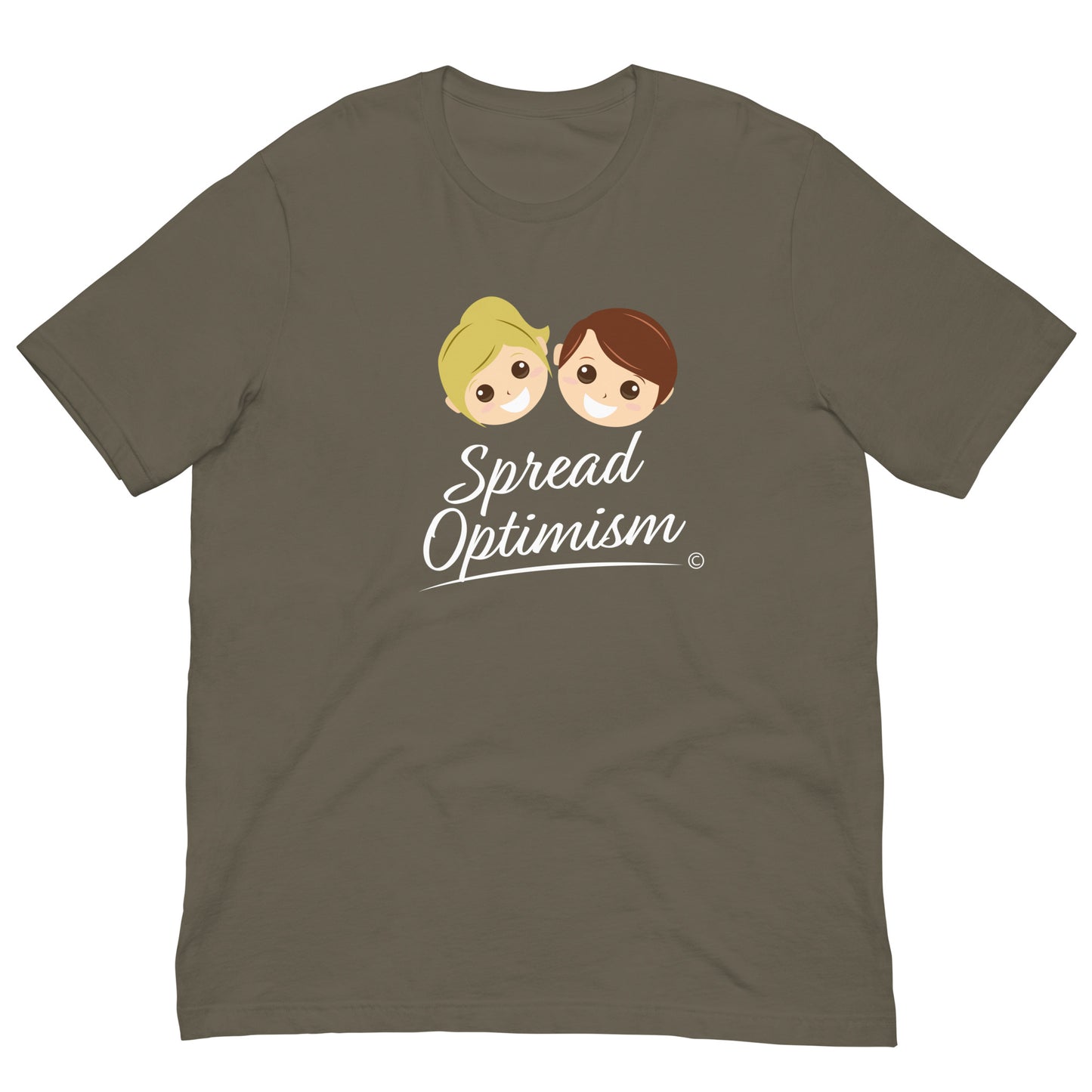 Comfortable cotton blend tees -Army