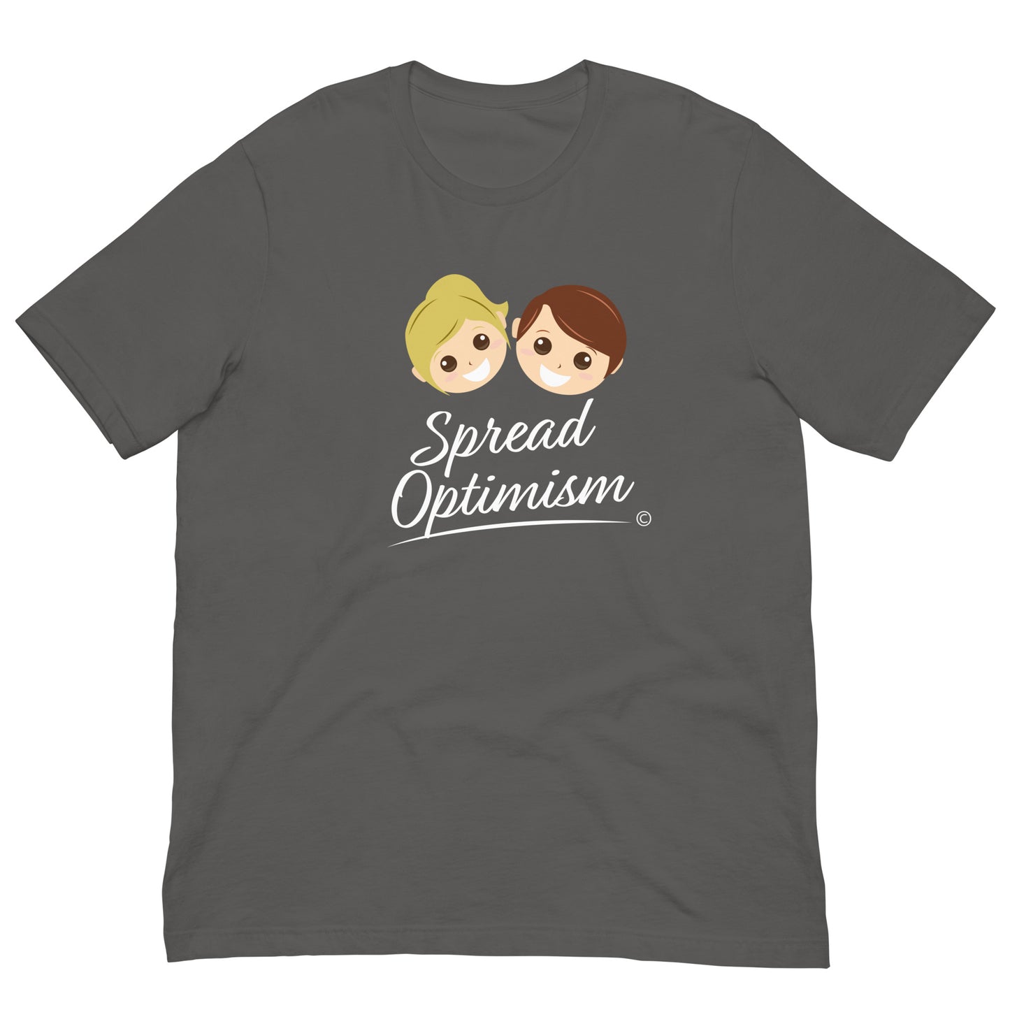 Comfortable cotton blend tees -Asphalt