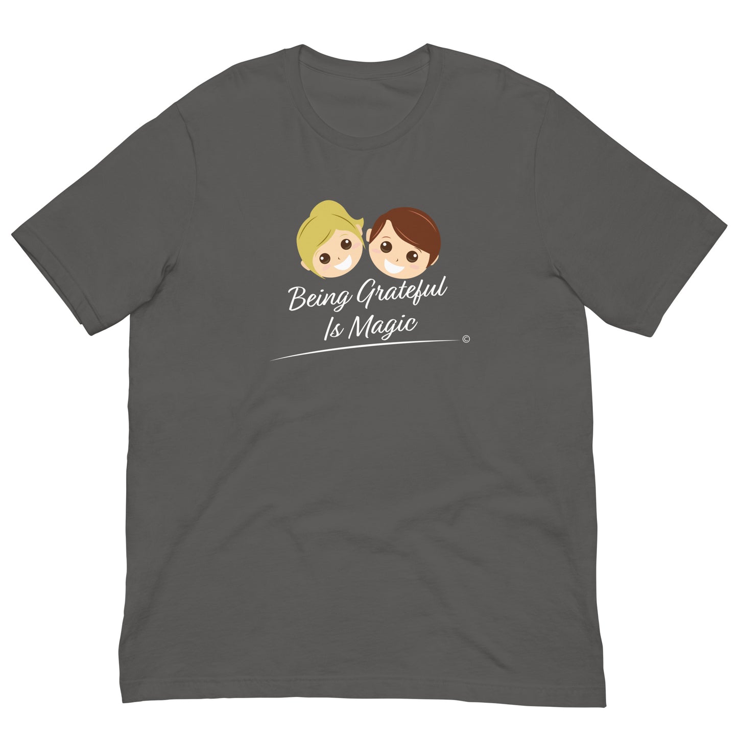 Being Grateful Is Magic Unisex T-Shirt - Asphalt Unisex Shirt