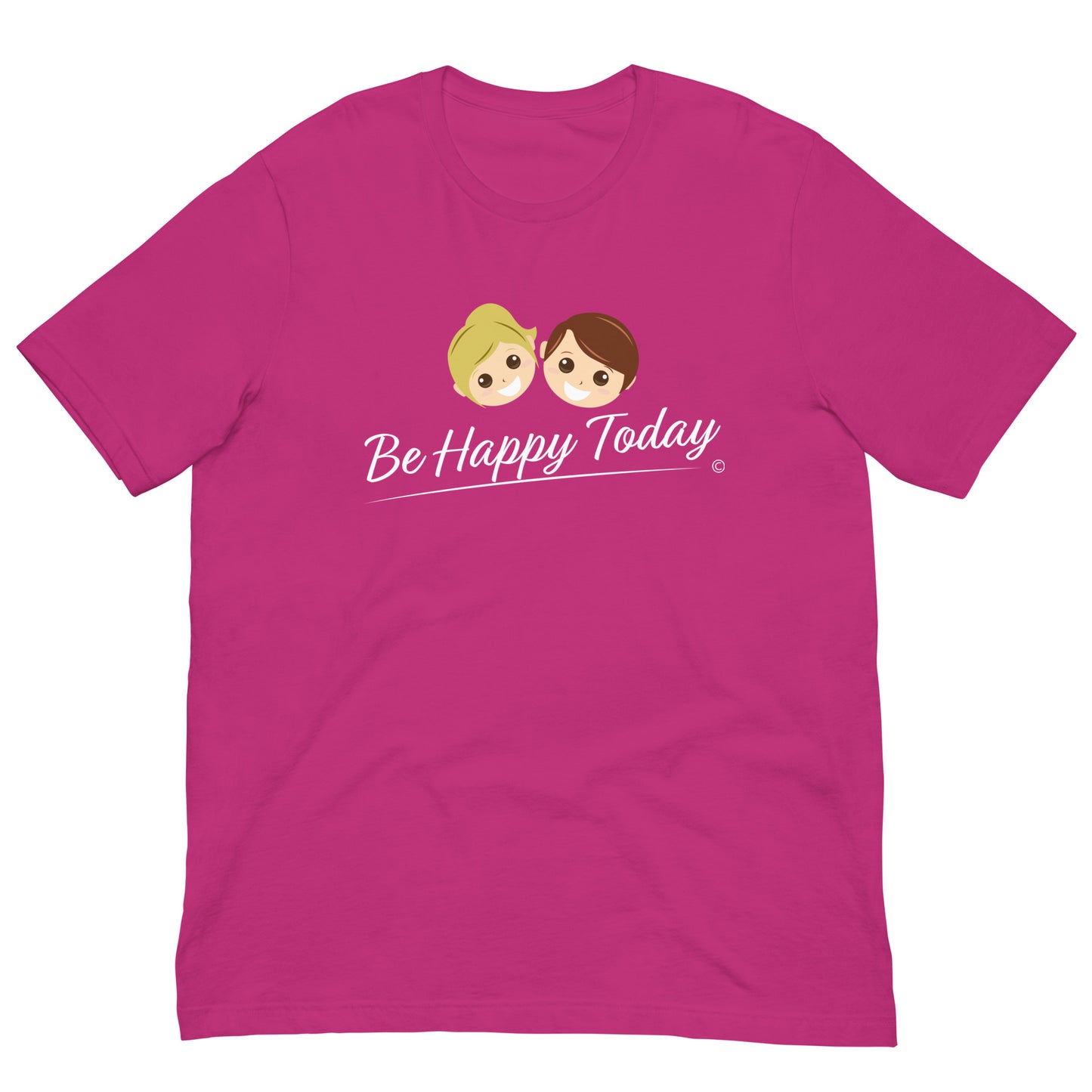 Trendy unisex short-sleeve for mean and women- Berry