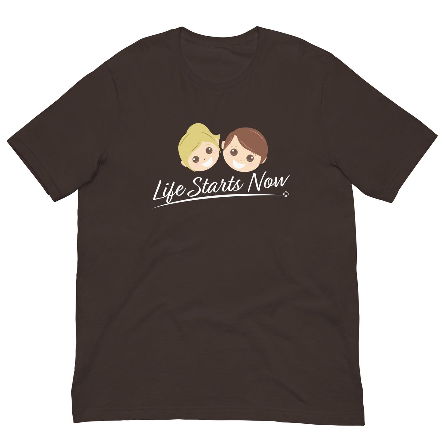 Classic Loose T-shirts for men and women -Brown