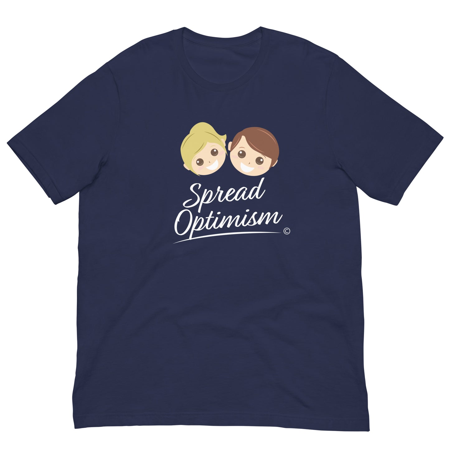 Comfortable cotton blend tees -Navy