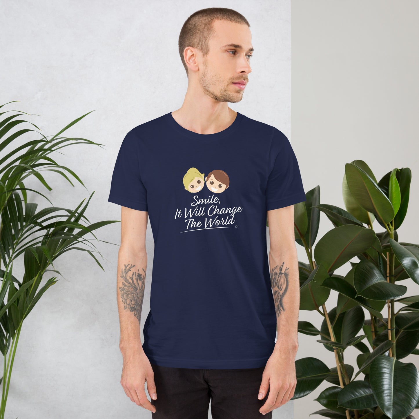 Smile, It Will Change The World Unisex T-Shirts