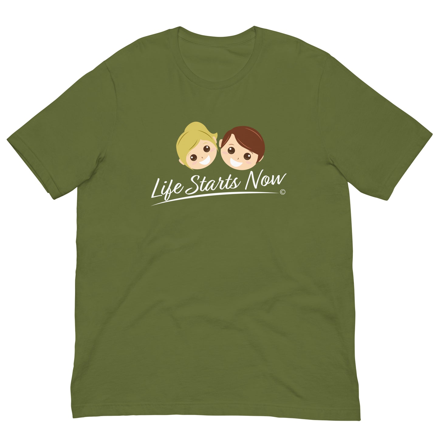 Classic Loose T-shirts for men and women -Olive Green