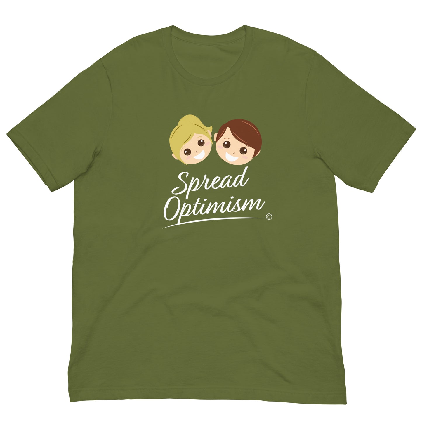 Comfortable cotton blend tees -Olive