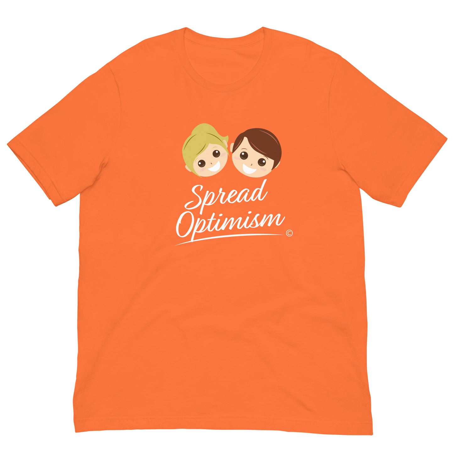 Comfortable cotton blend tees -Orange