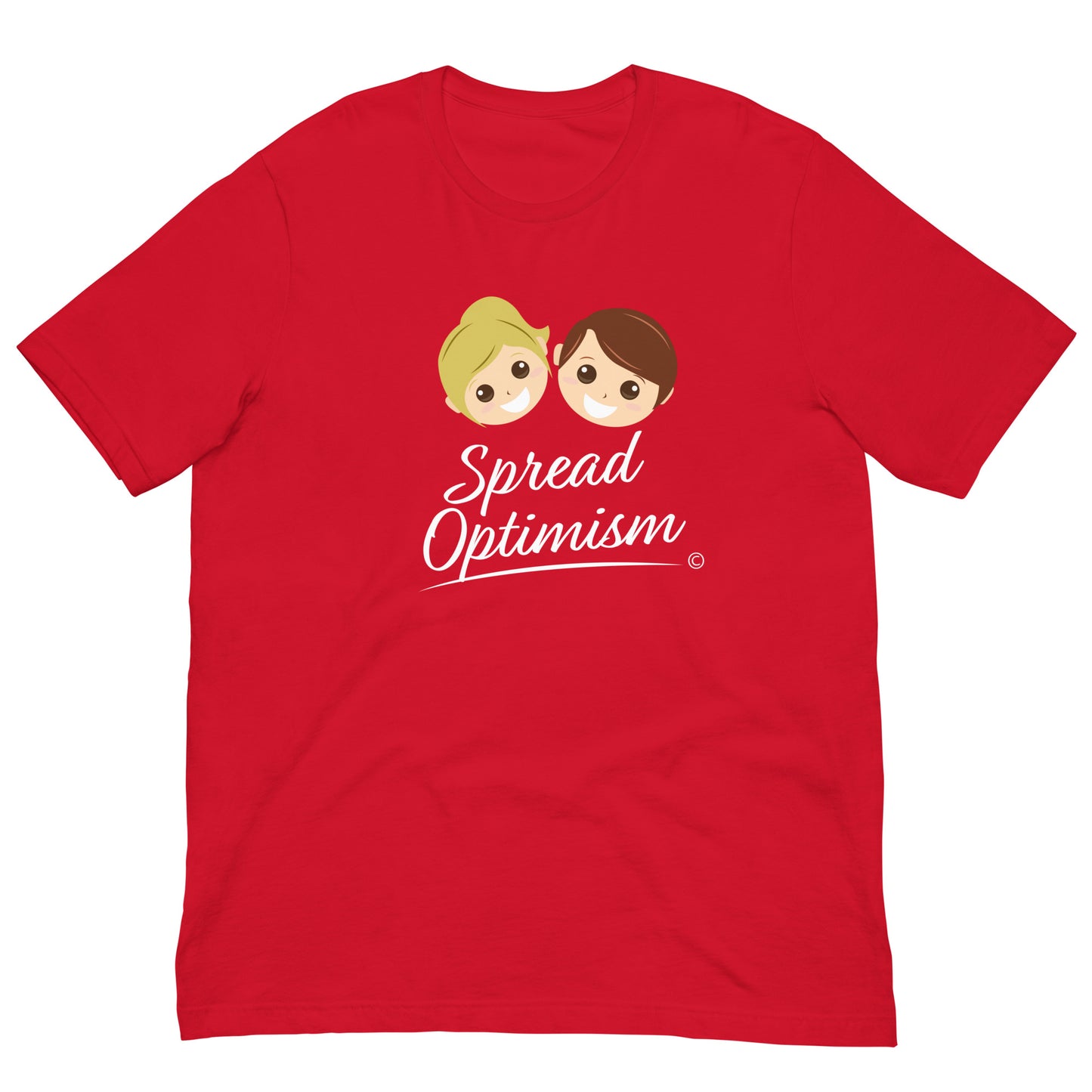 Comfortable cotton blend tees -Red
