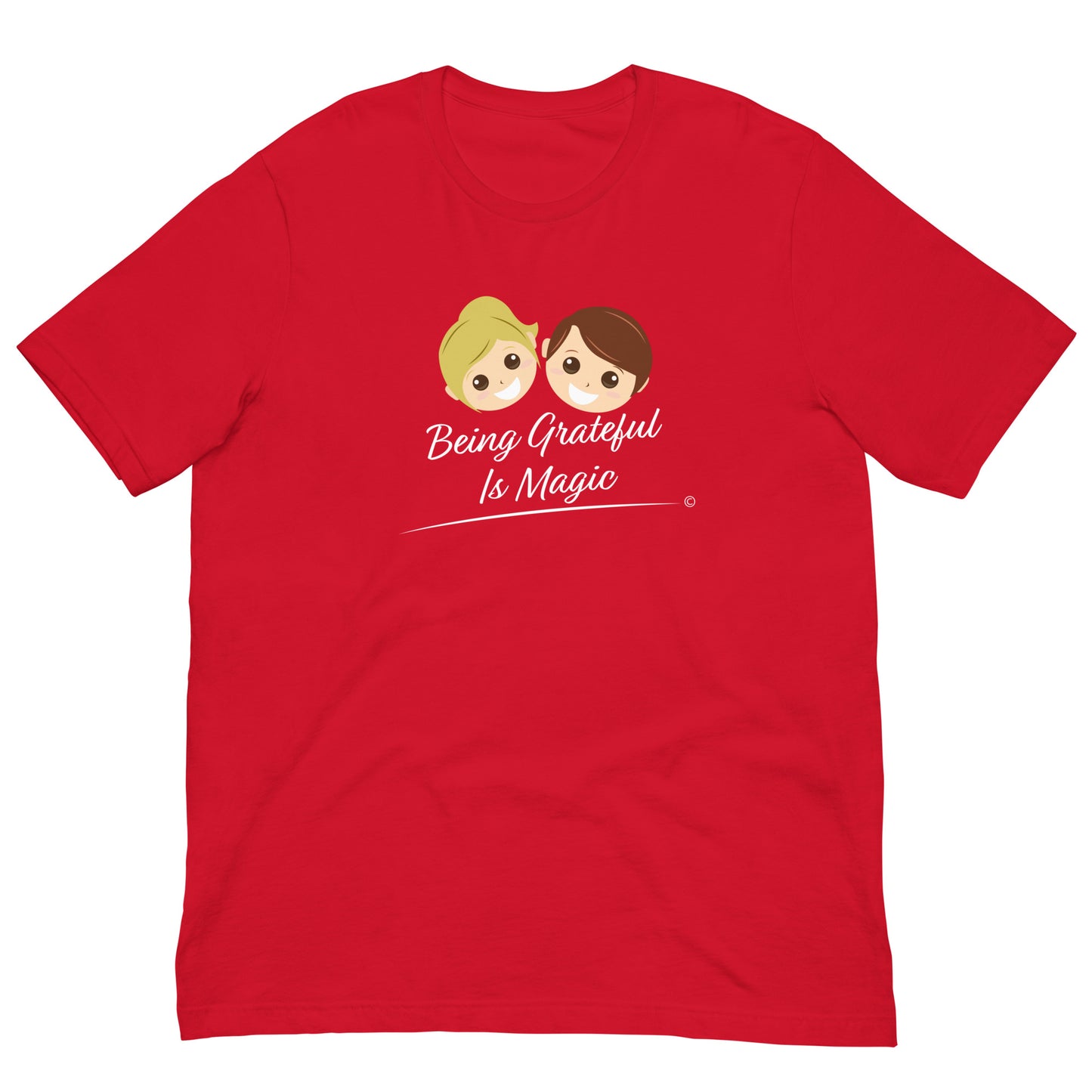 Being Grateful Is Magic Unisex T-Shirt - Red Unisex Shirt