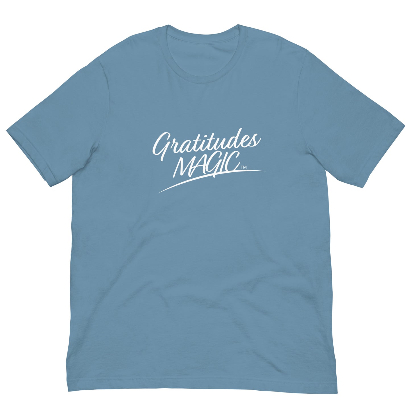 Affordable unisex short sleeve shirts-Steel Blue
