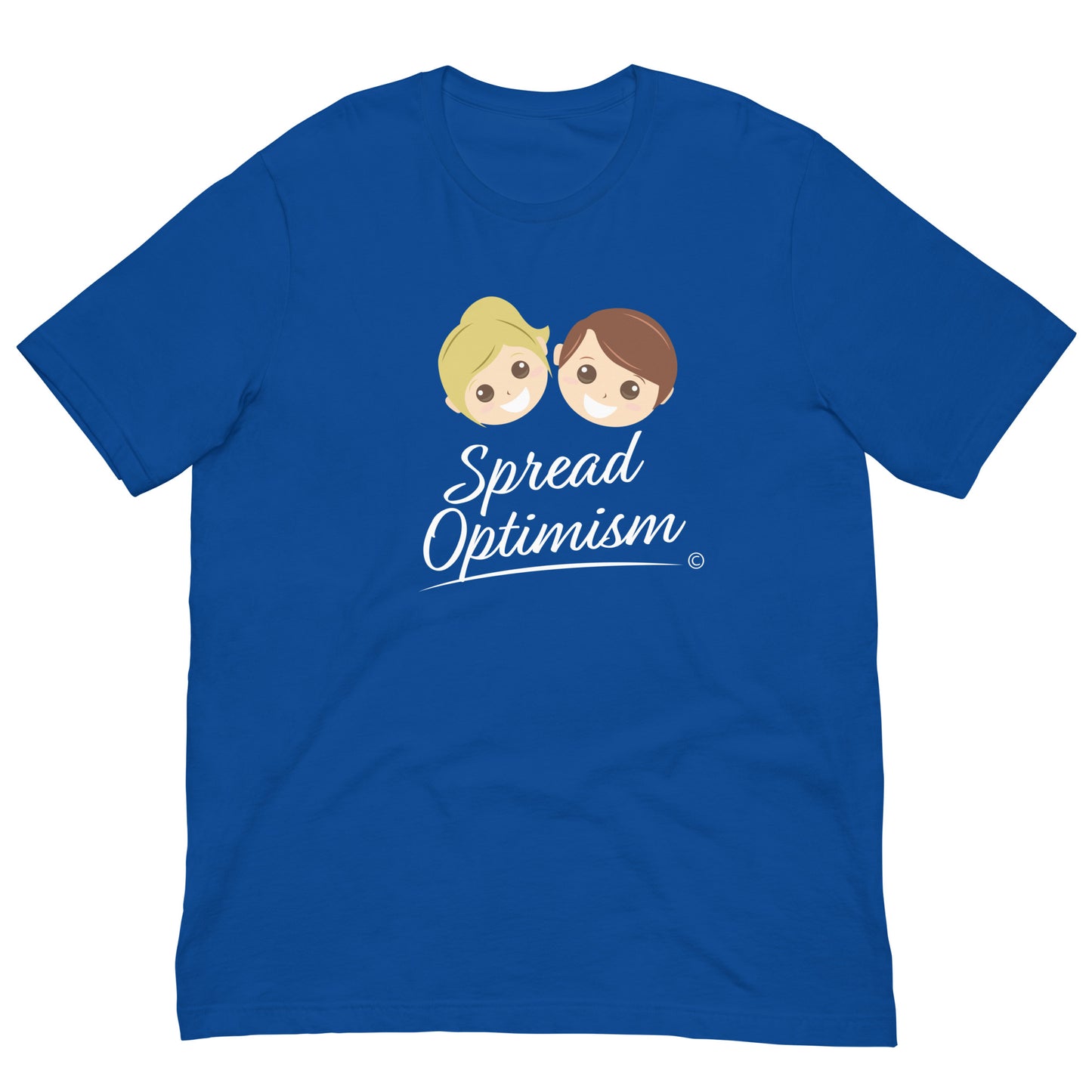 Comfortable cotton blend tees -Royal Blue