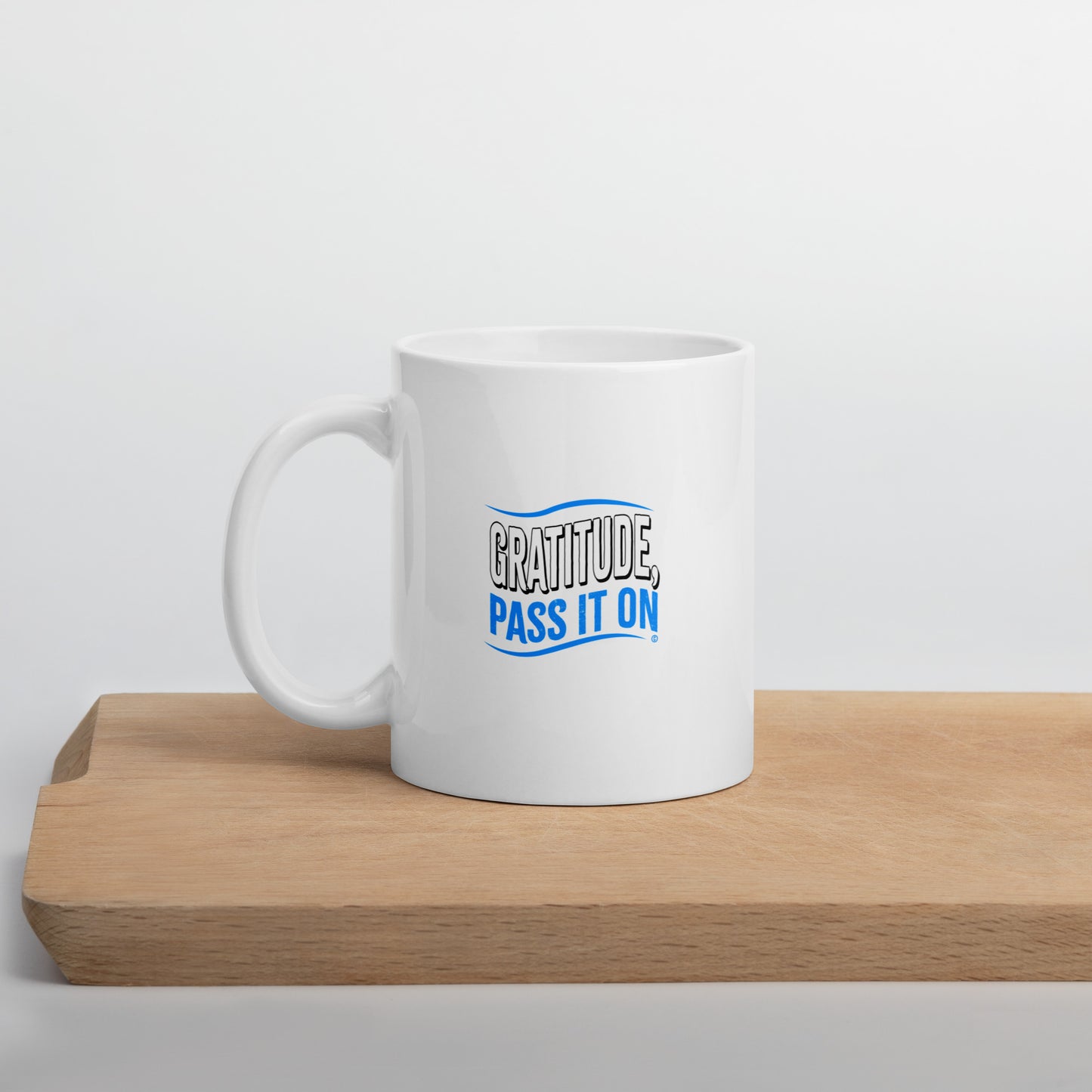 Gratitude, Pass it On White Glossy Mugs