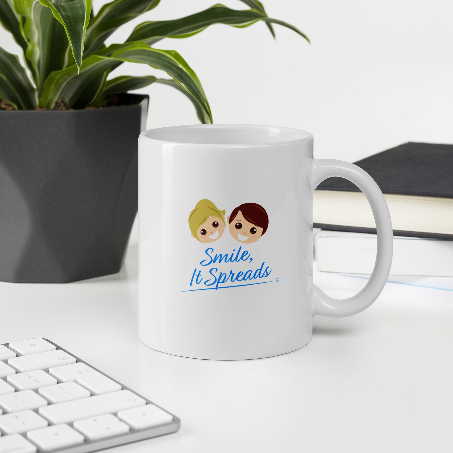 Smile. It Spreads White Glossy Mugs
