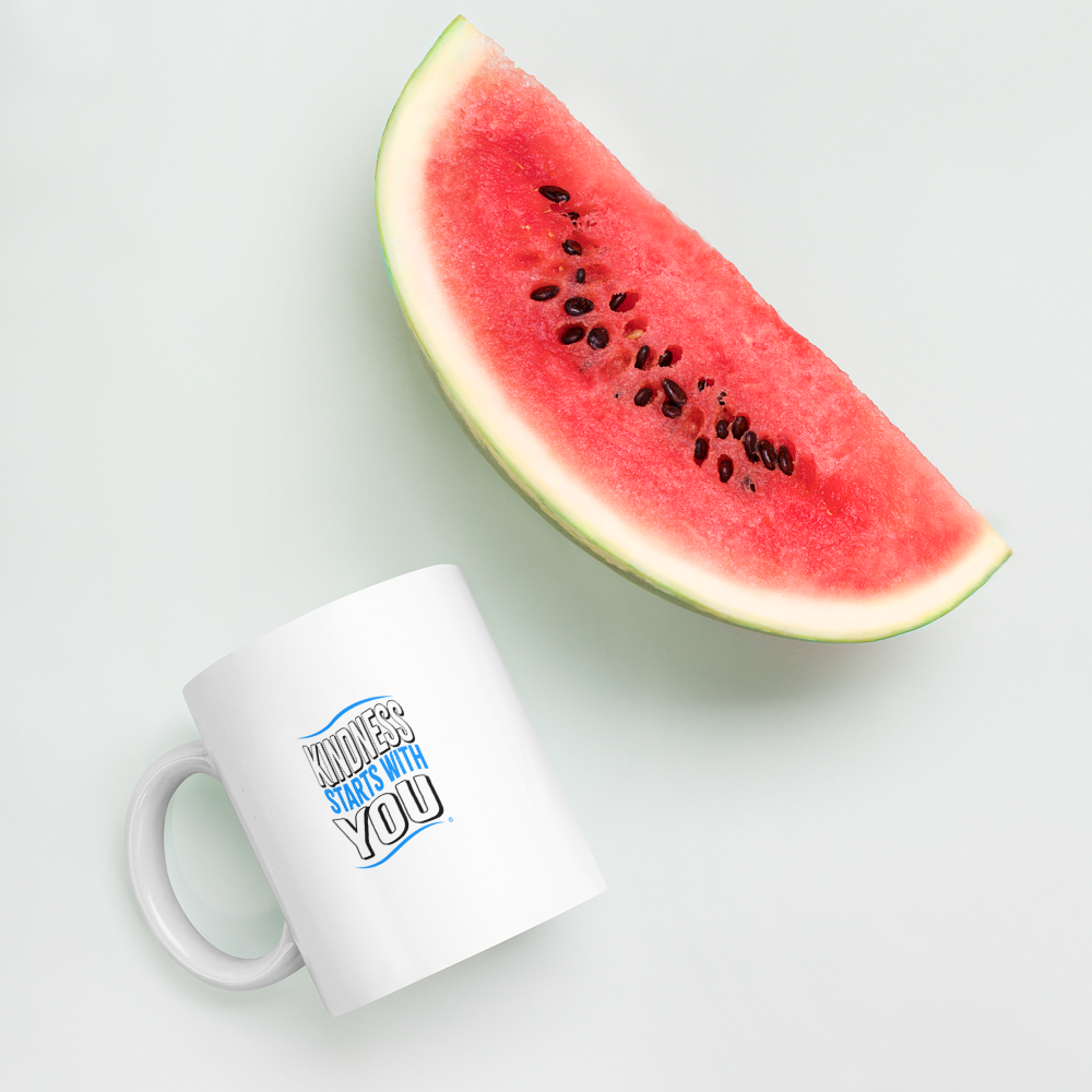 Kindness Starts with You White Glossy Mugs