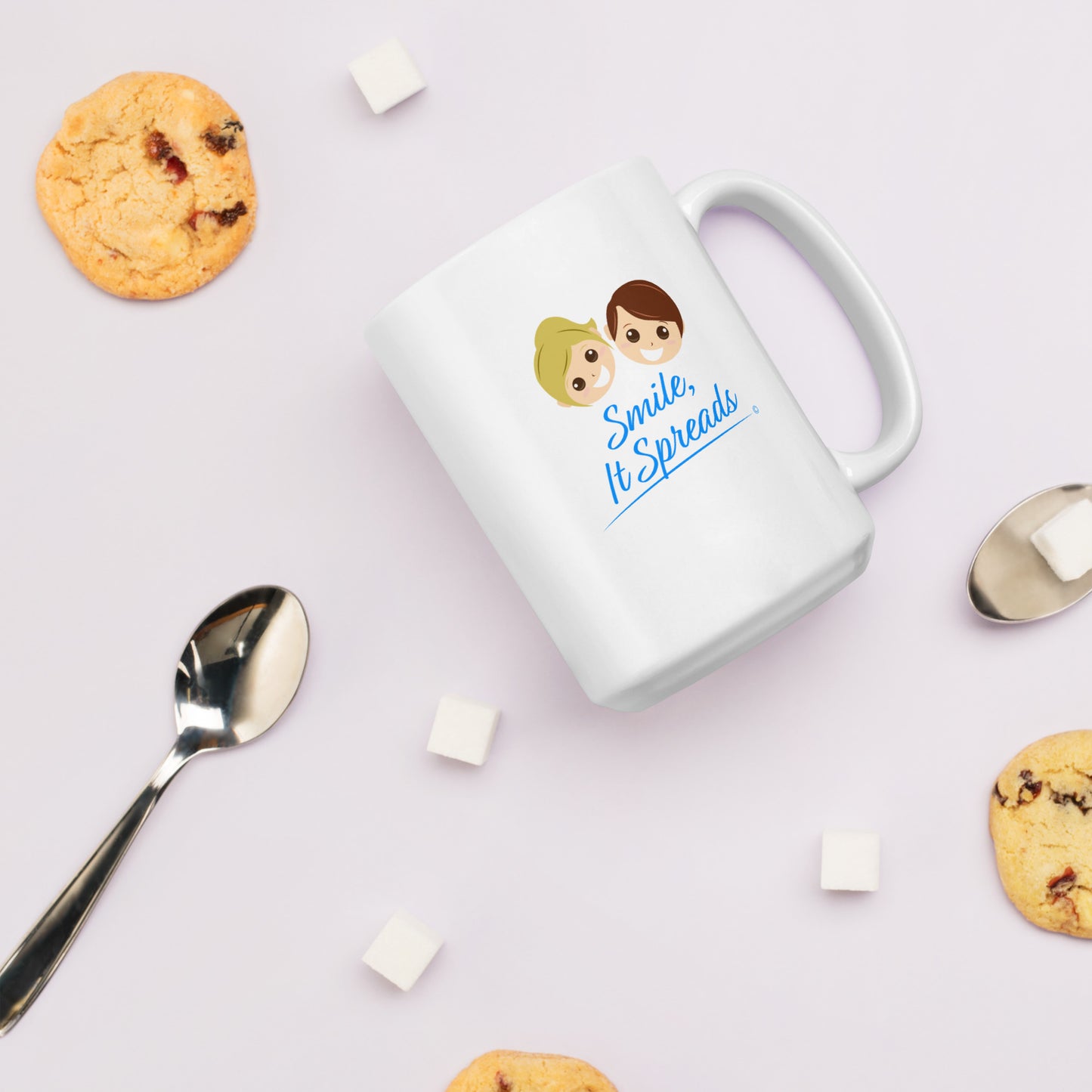 Smile. It Spreads White Glossy Mugs