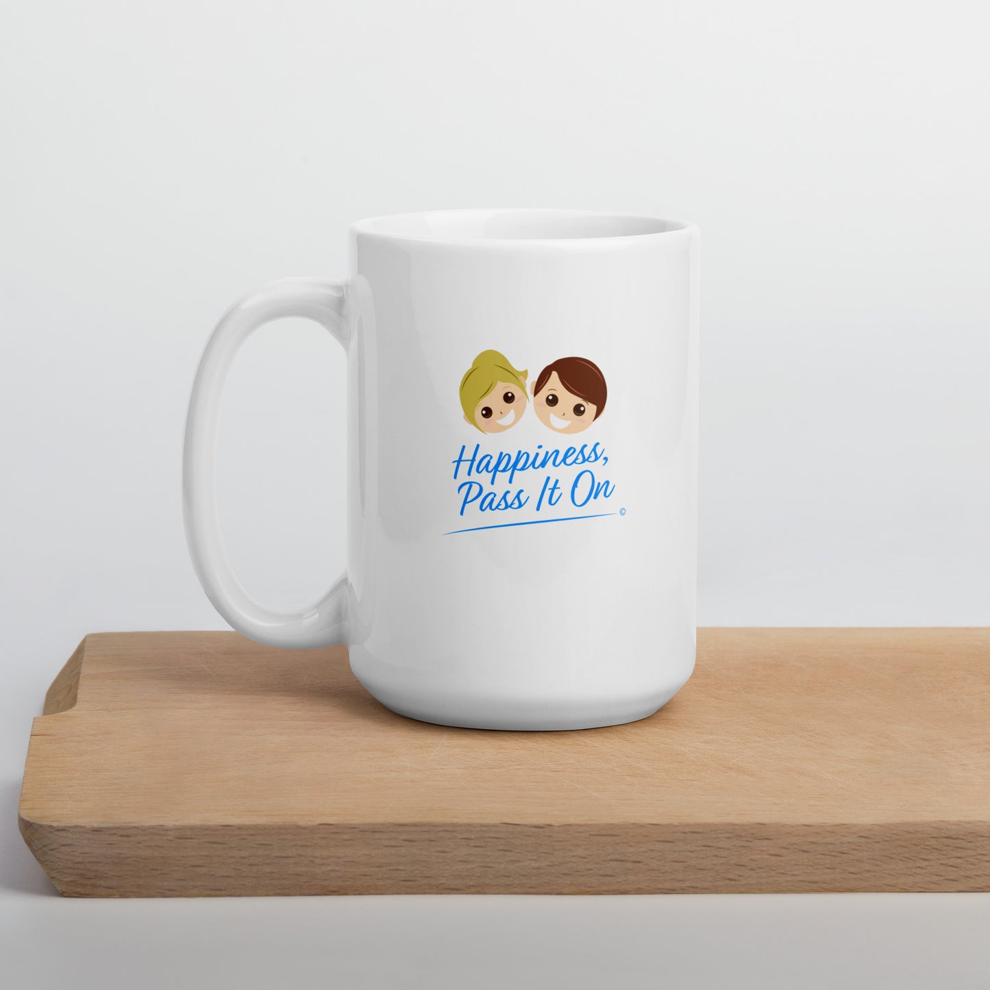 Happiness, Pass It On White Glossy Mugs