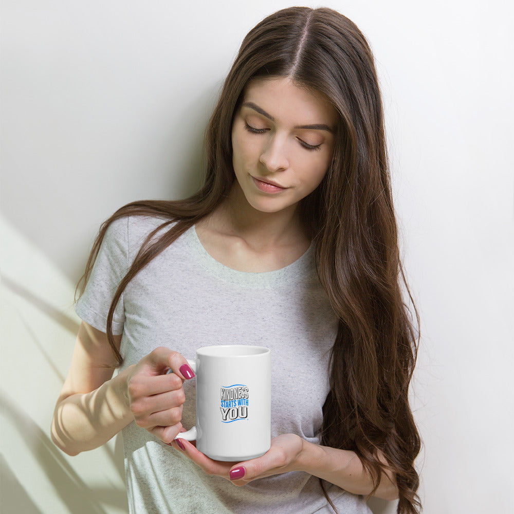 Kindness Starts with You White Glossy Mugs