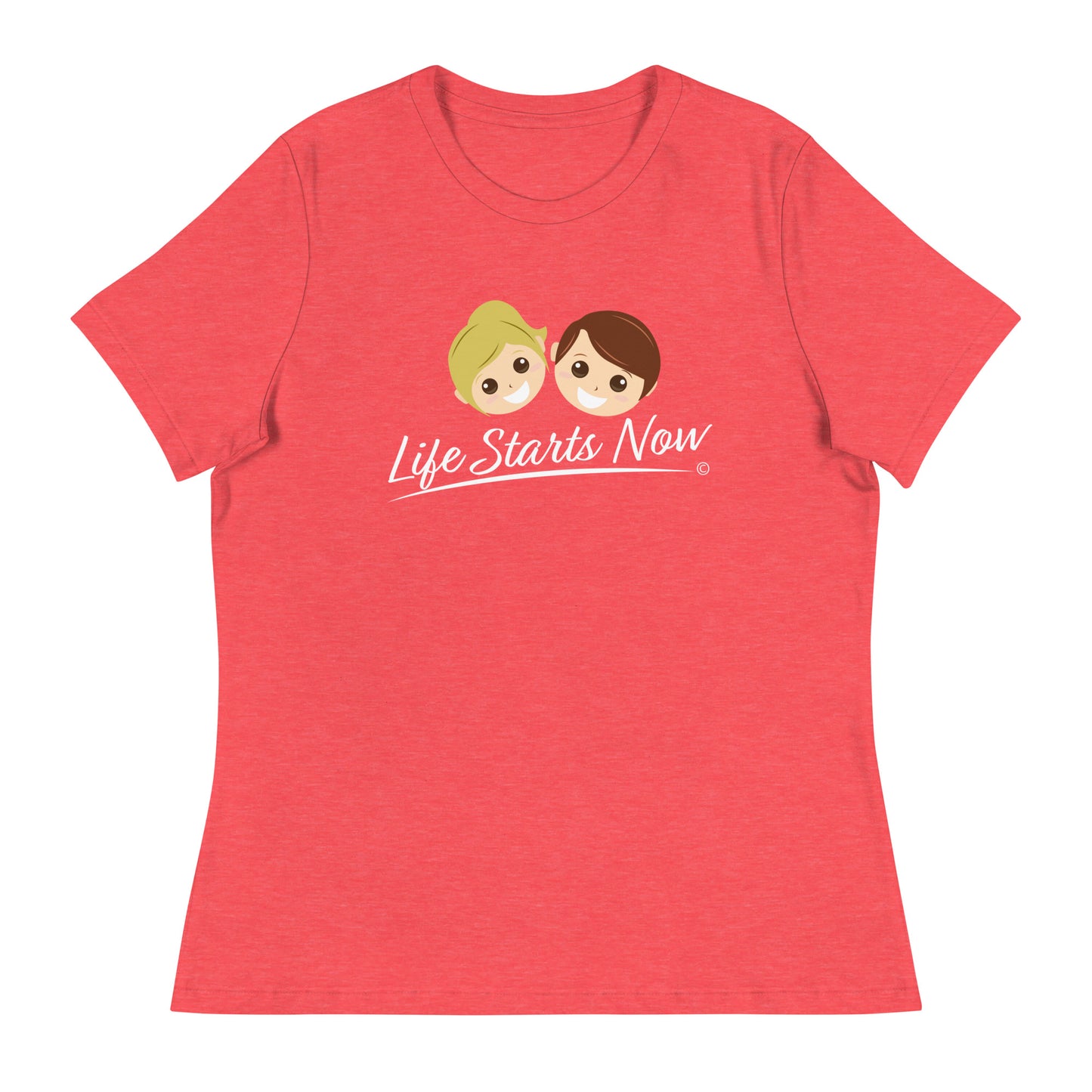 Relaxed style shirts for women -Heather Red