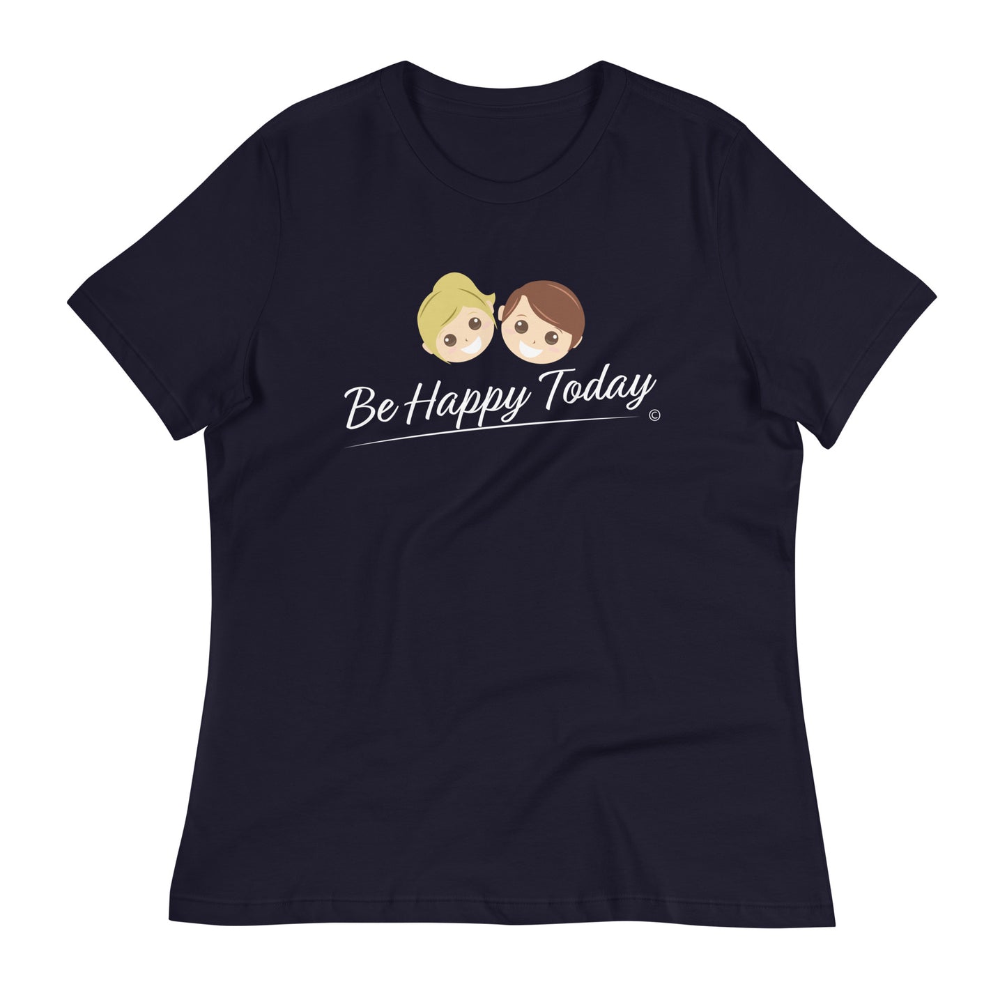 Casual-chic women's relaxed tops-Navy