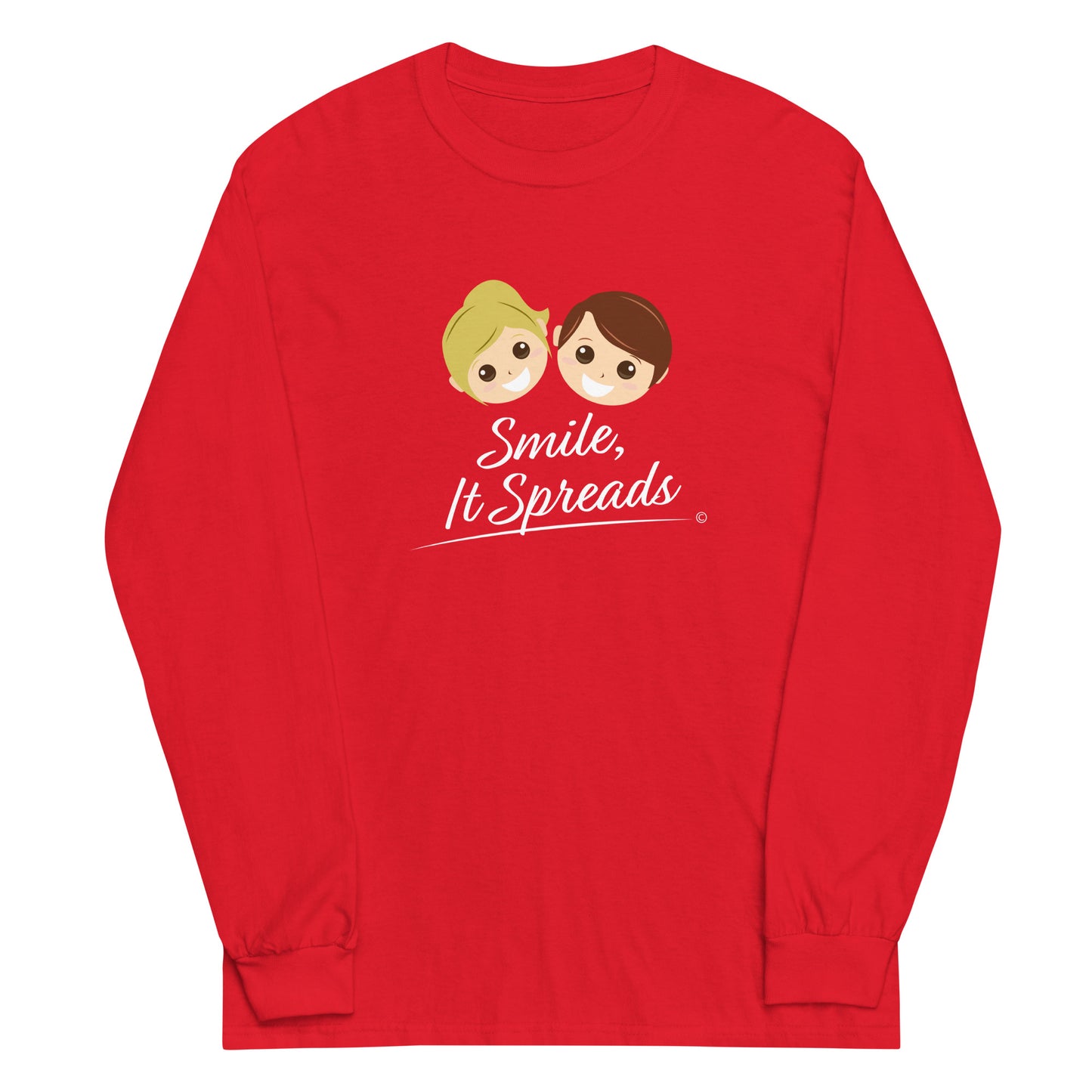 Smile, It Spreads Unisex Long Sleeve Shirts