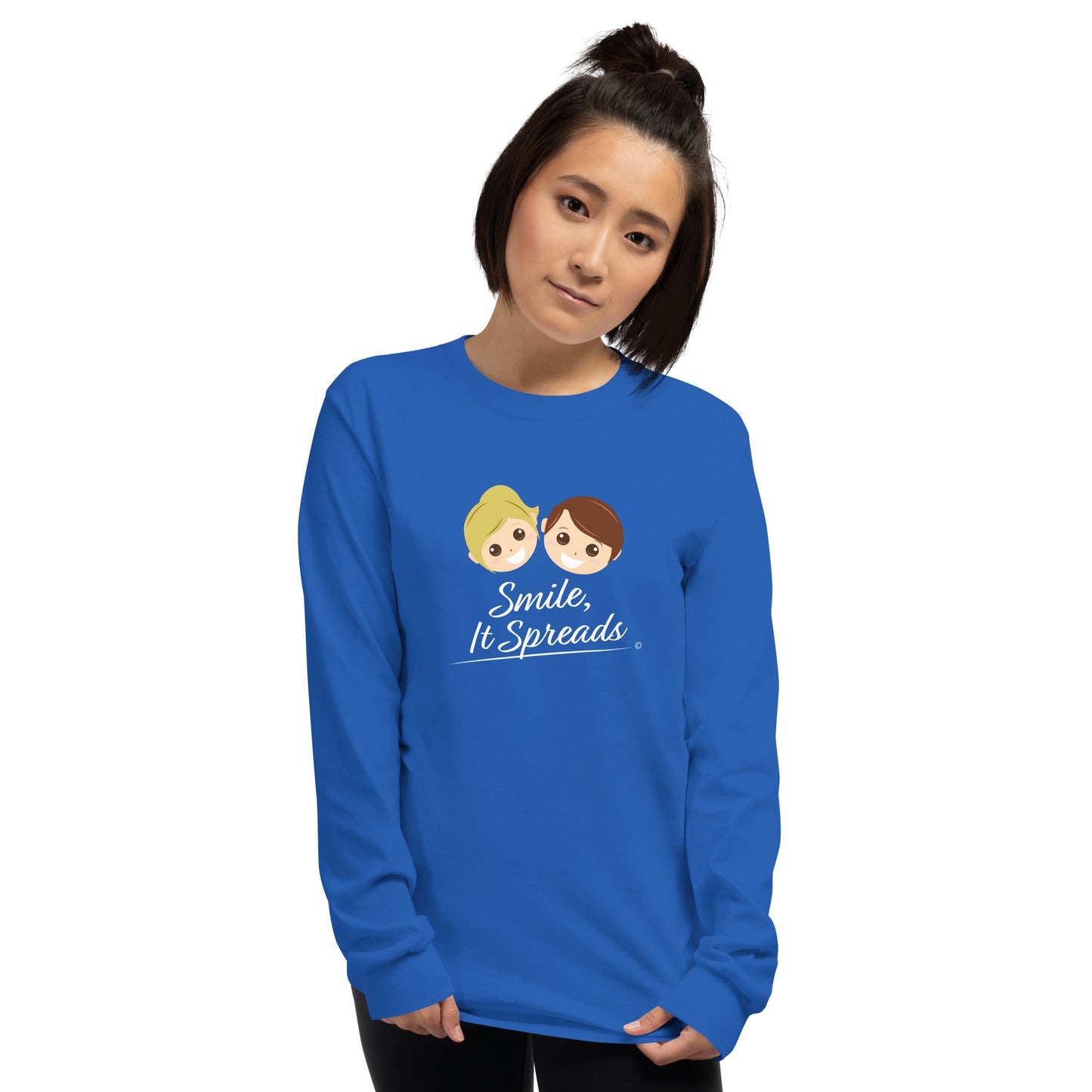Smile, It Spreads Unisex Long Sleeve Shirts
