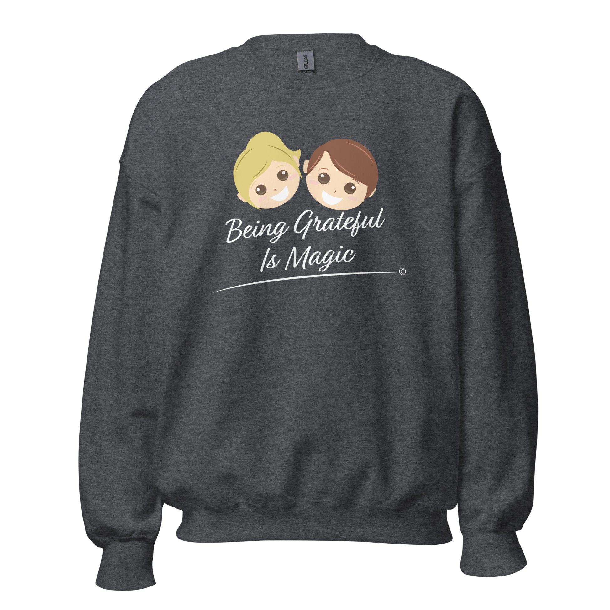 Lightweight cotton sweatshirts-Dark Heather Sweatshirt