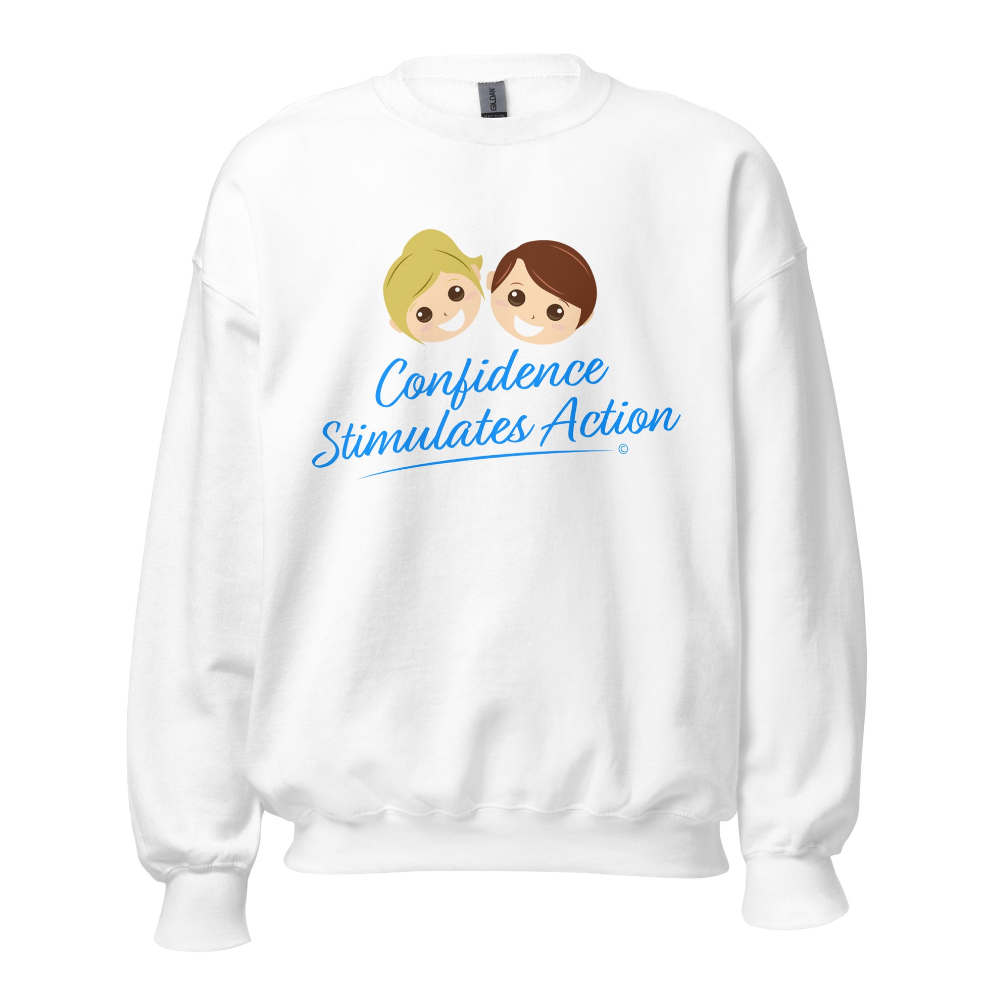 Sweatshirts for social events and gatherings -White