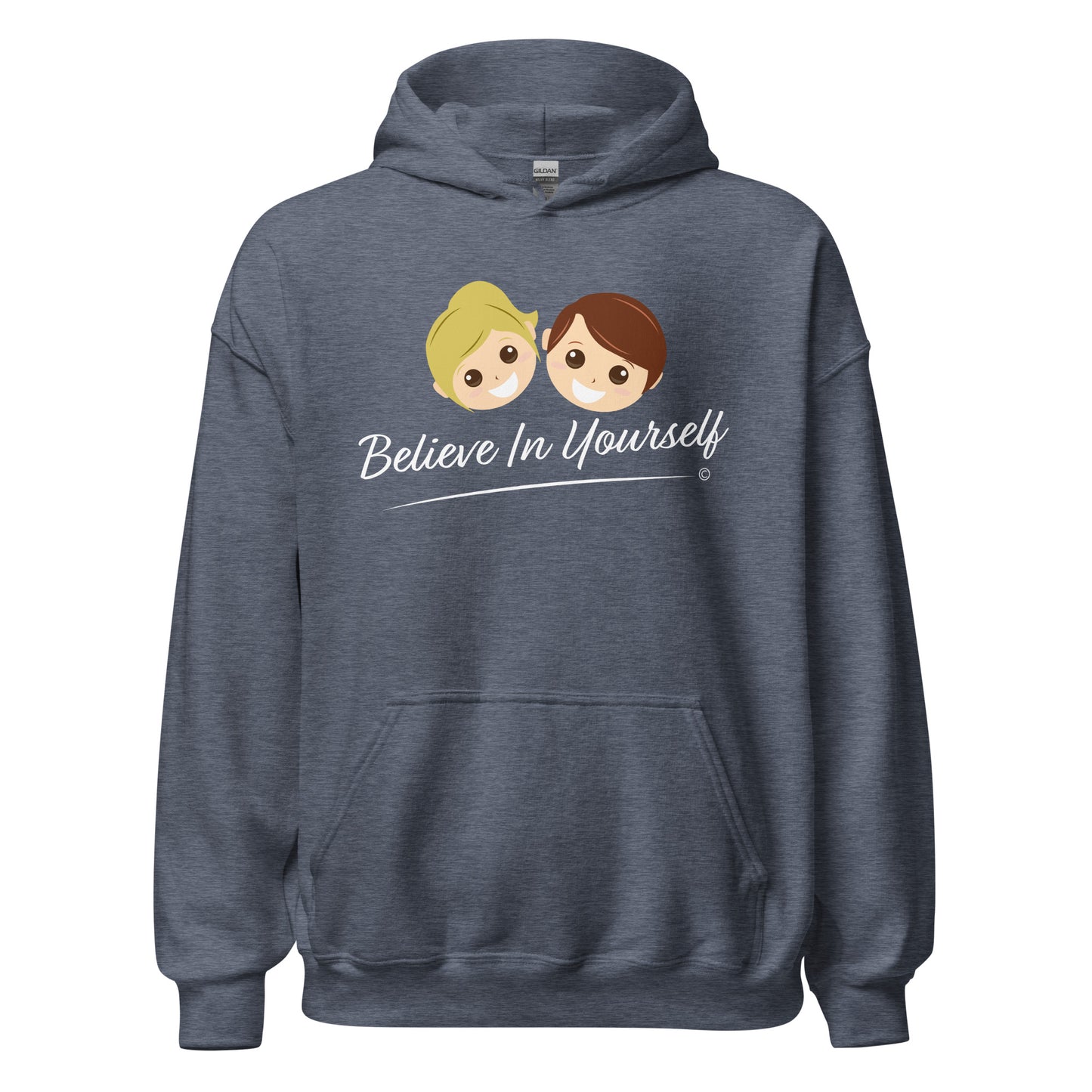 Believe In Yourself Unisex Hoodie - heather Sport Dark Navy