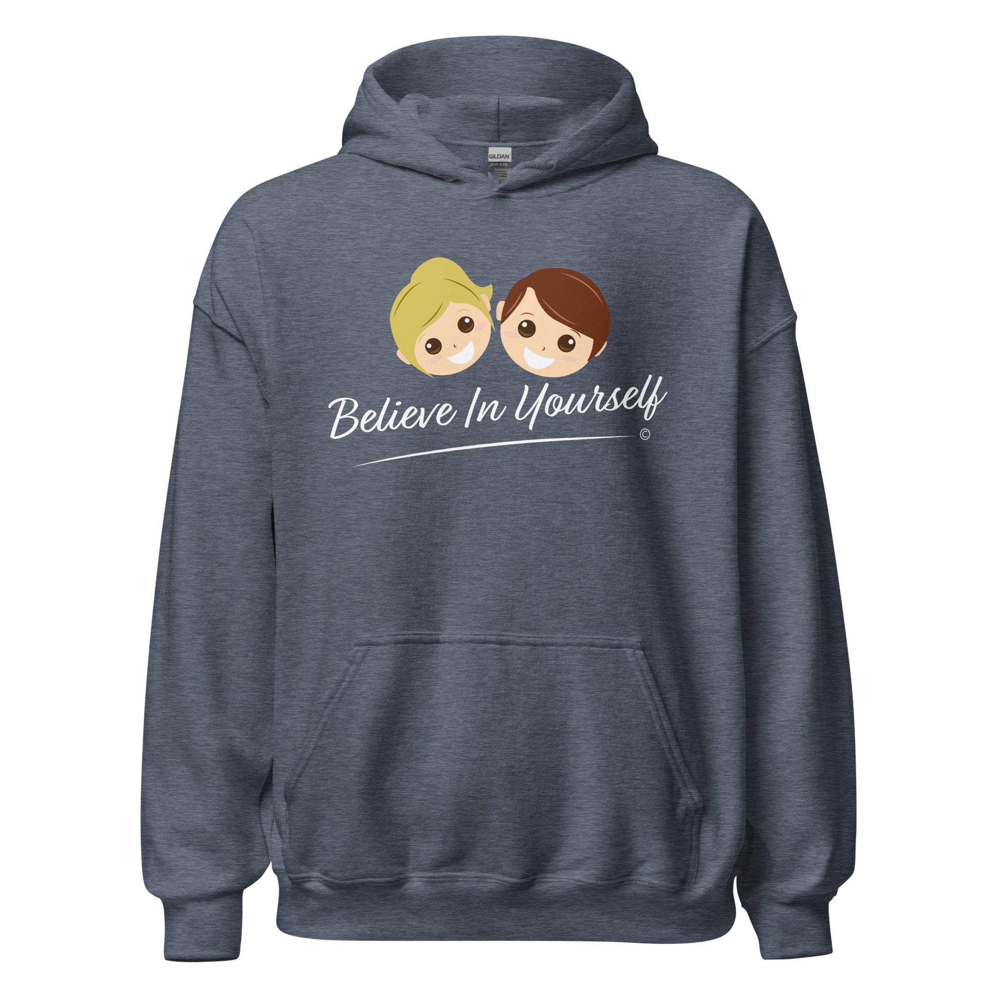 Believe In Yourself Unisex Hoodie - heather Sport Dark Navy