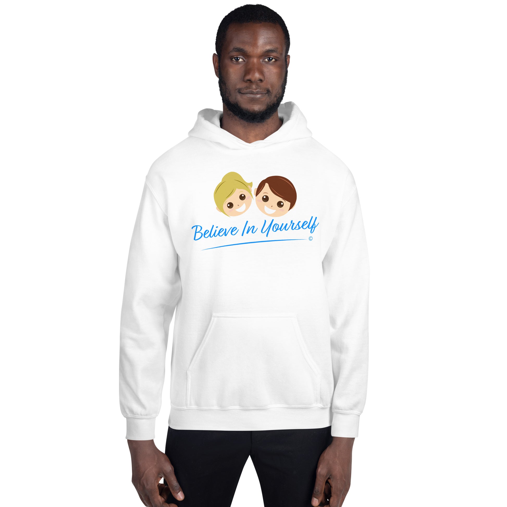 Unique printed unisex hoodie -front view