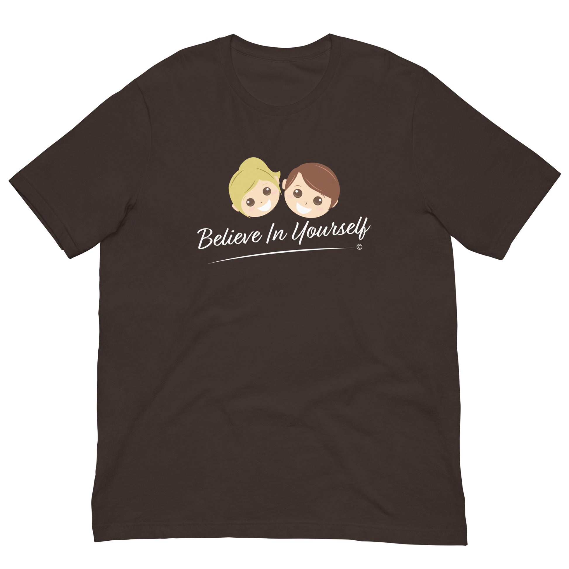 Soft and breathable cotton tees-Brown