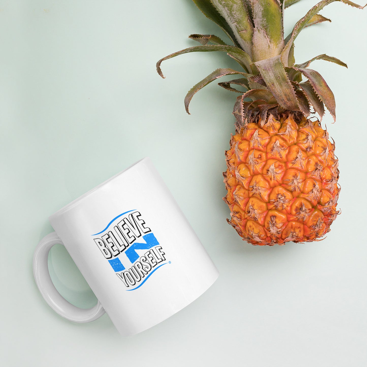 Believe in Yourself White Glossy Mugs