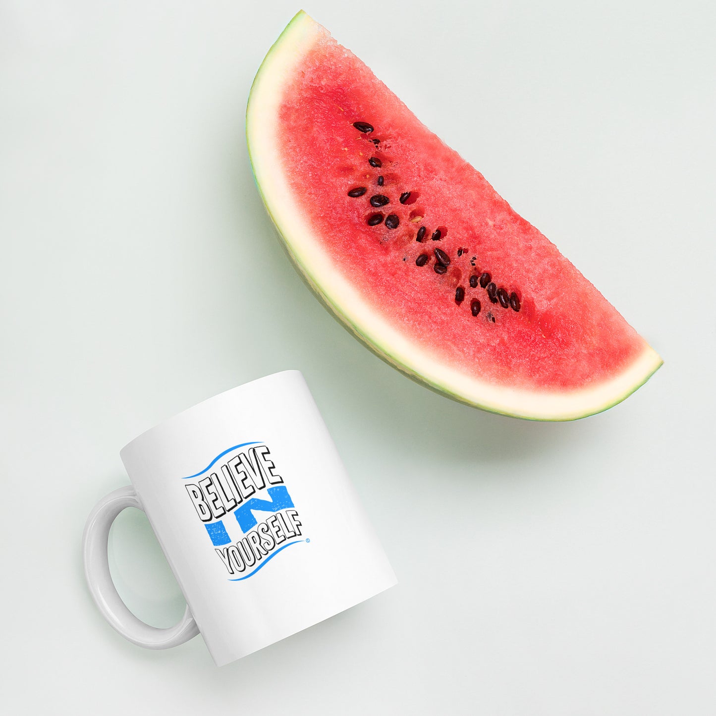 Believe in Yourself White Glossy Mugs