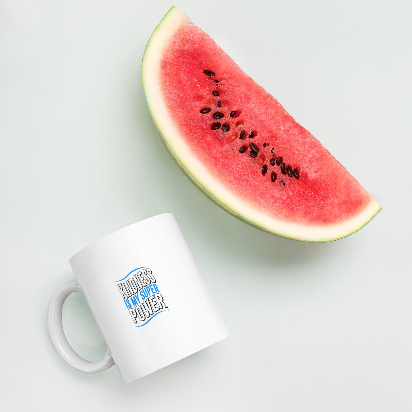 Kindness is my Superpower White Glossy Mugs