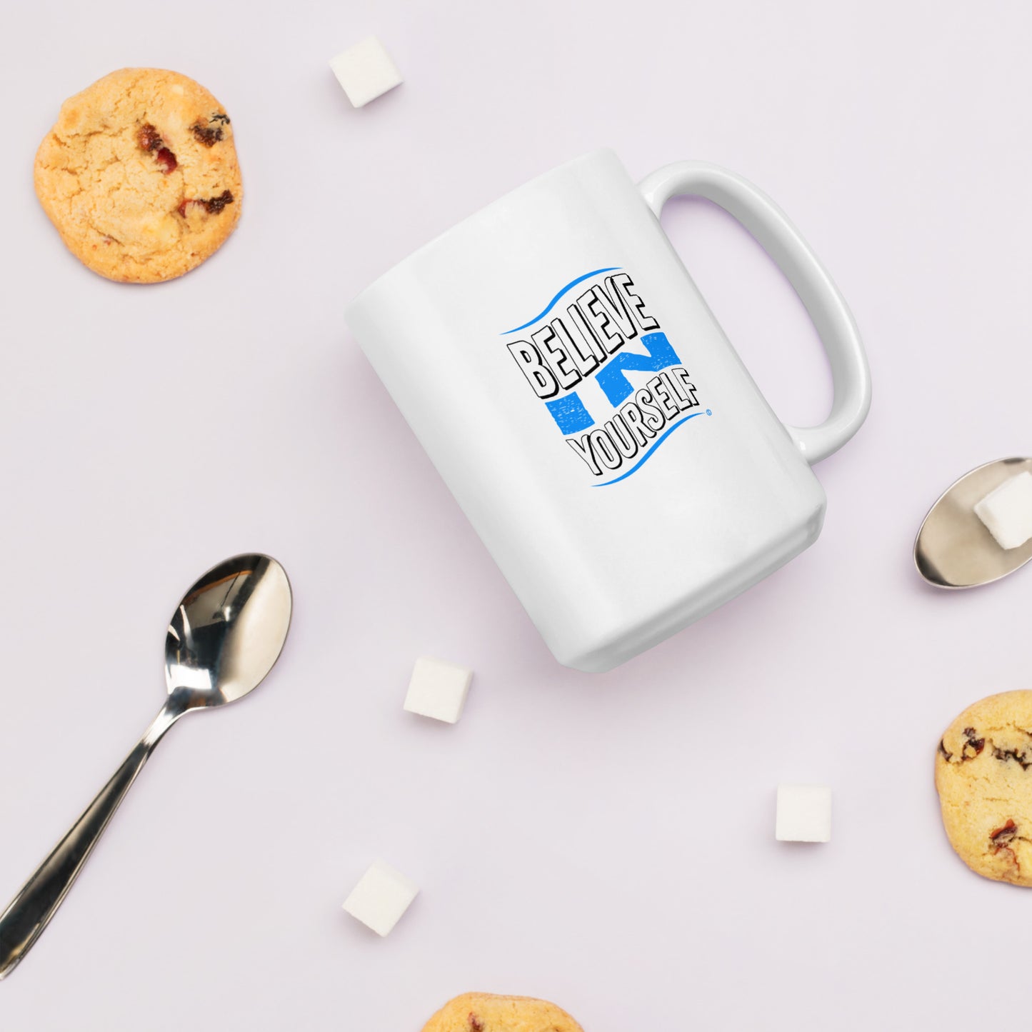 Believe in Yourself White Glossy Mugs