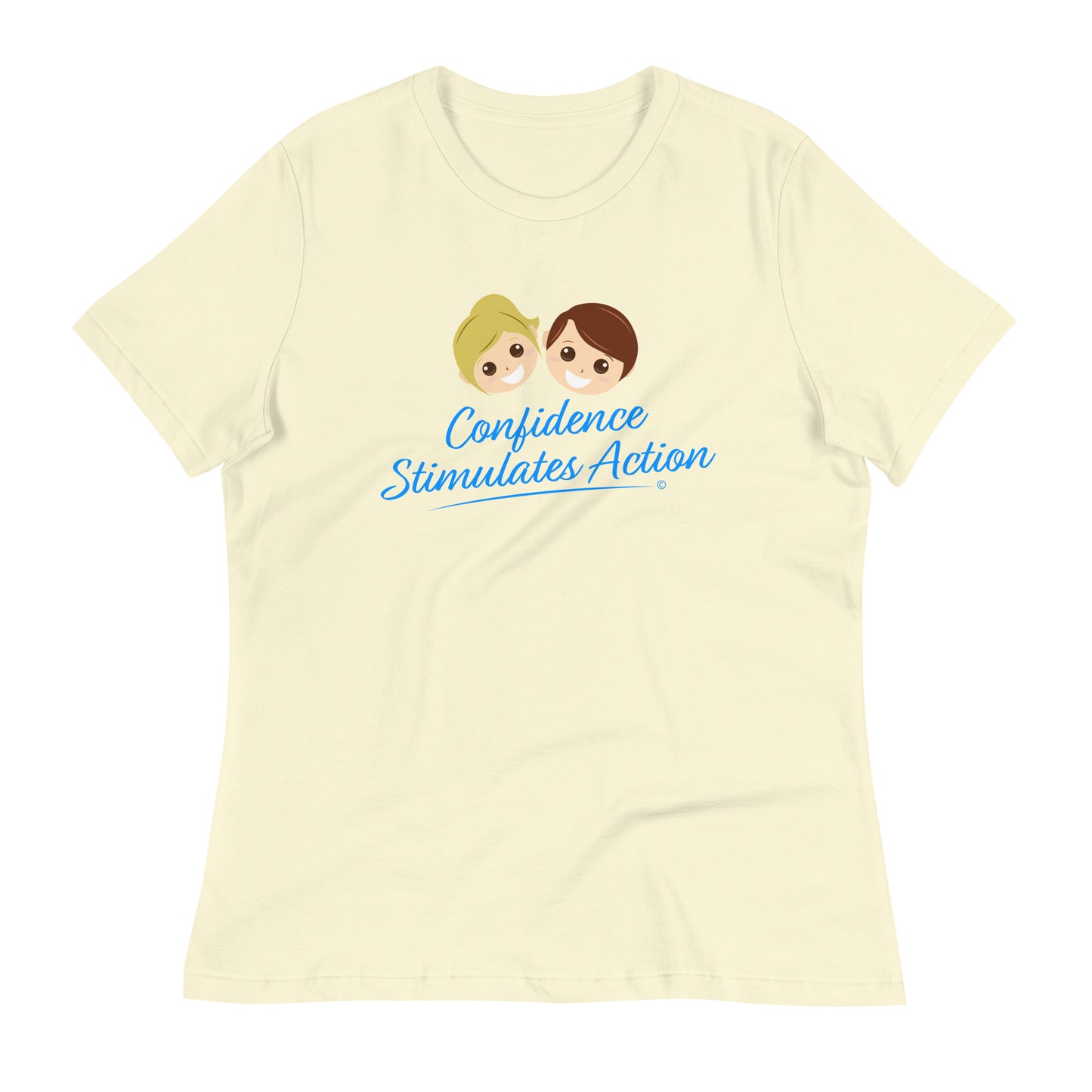 Casual elegance relaxed fit tee -citron