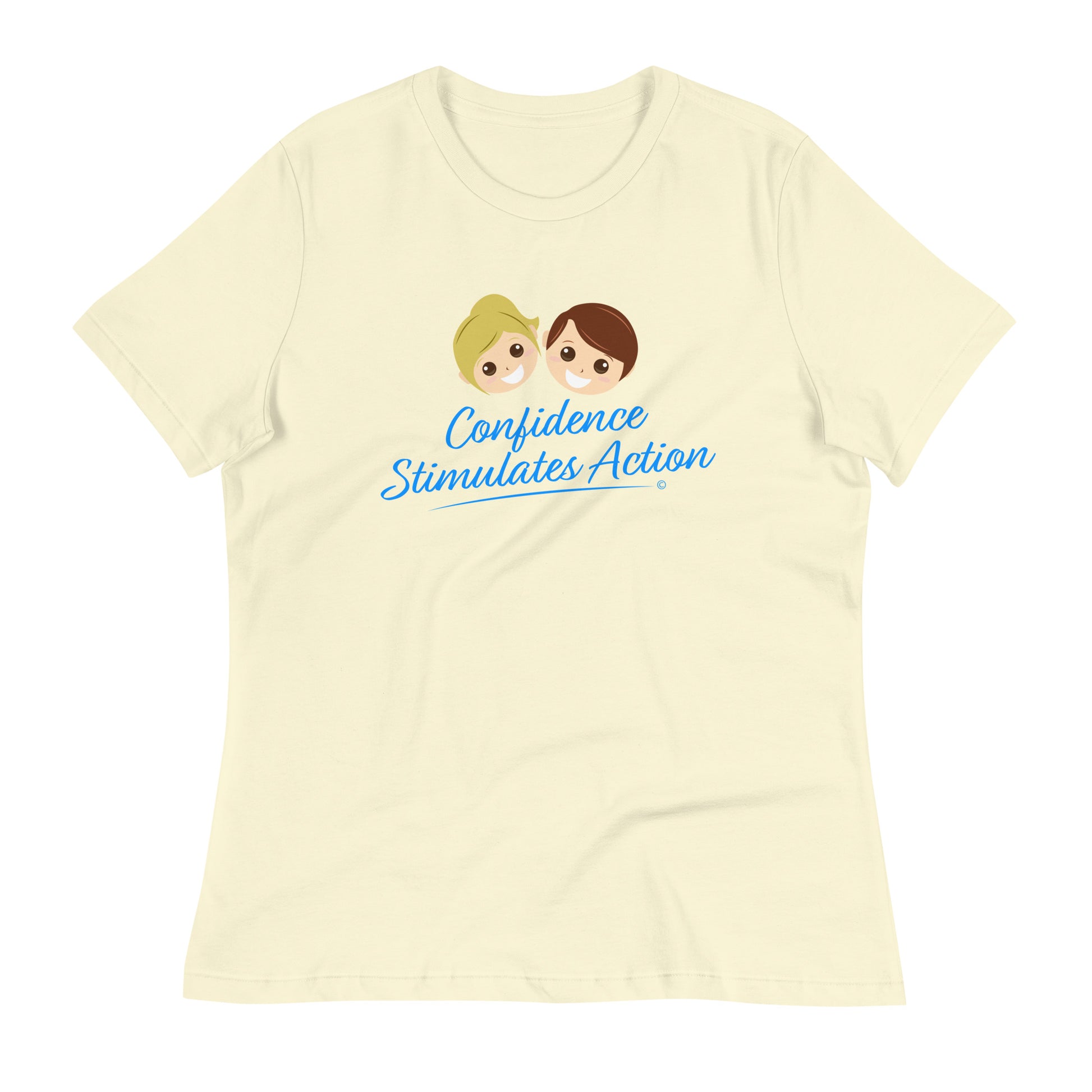 Casual elegance relaxed fit tee -citron