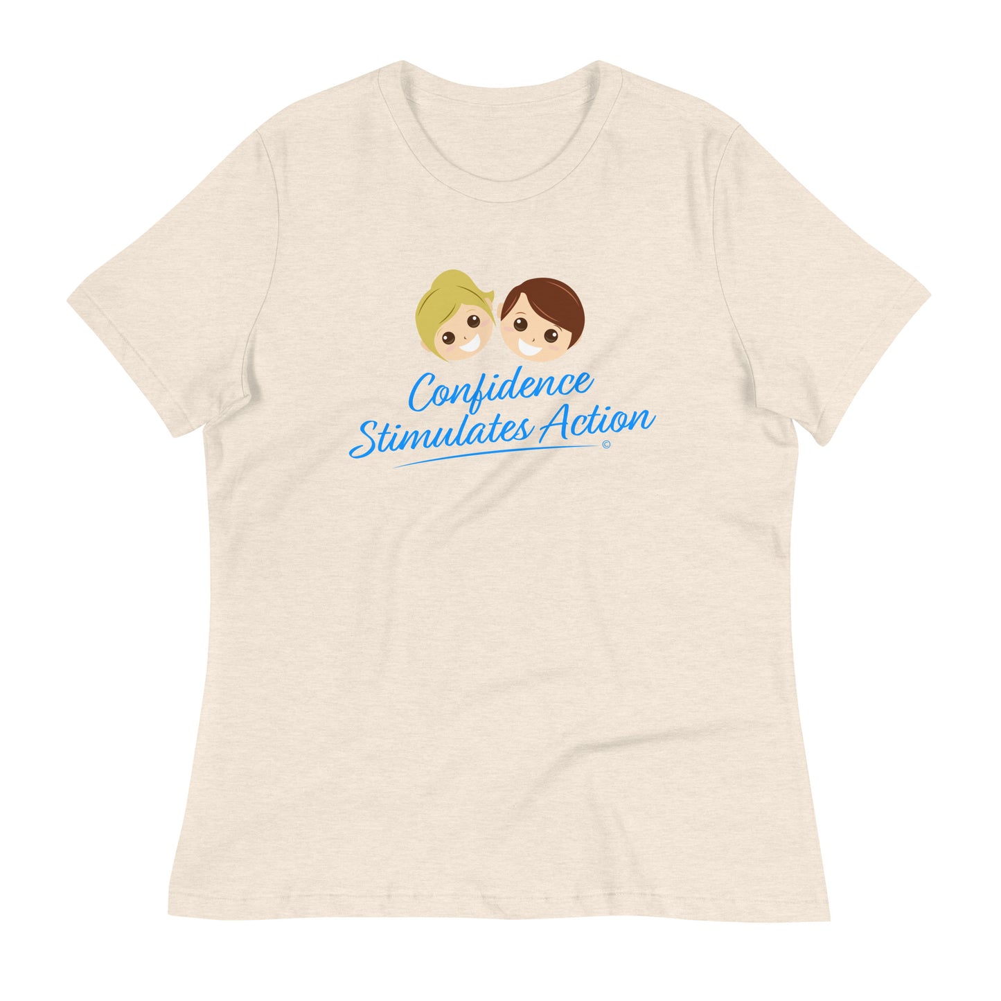 Casual elegance relaxed fit tee -Heather Prism Natural